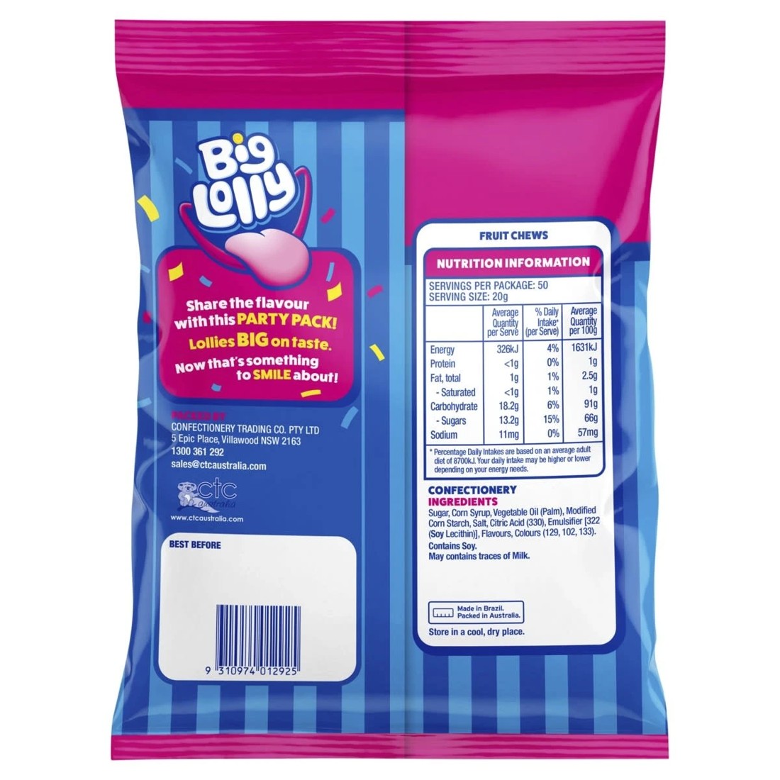 2 Big Lolly Fruit Chews 1kg, 2 of 2