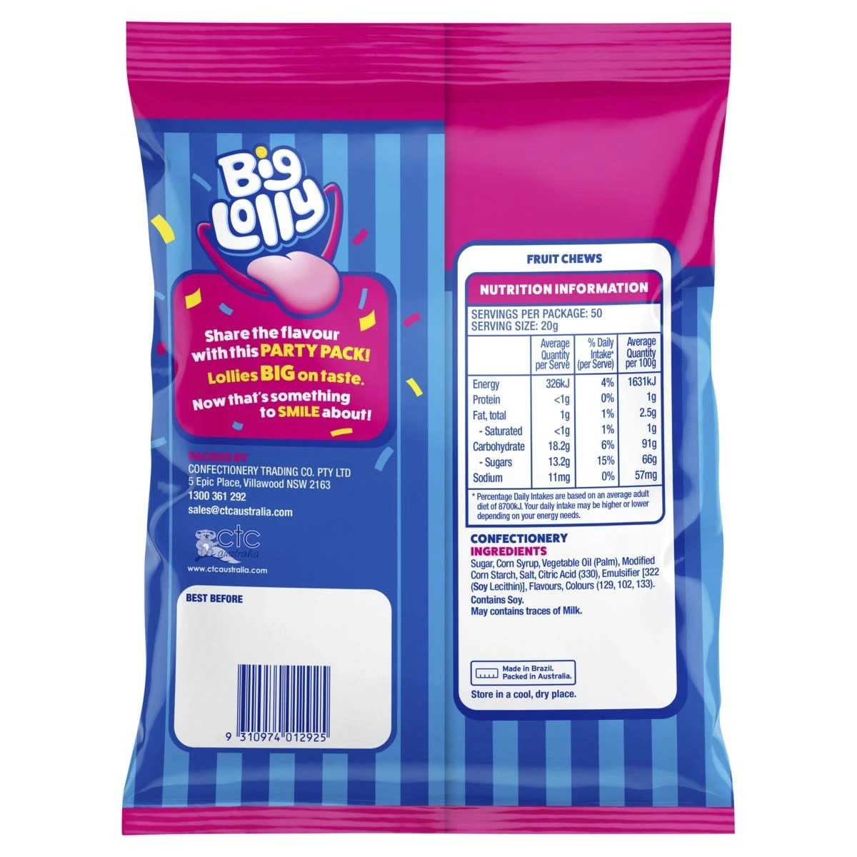 2 Big Lolly Fruit Chews 1kg, 2 of 2