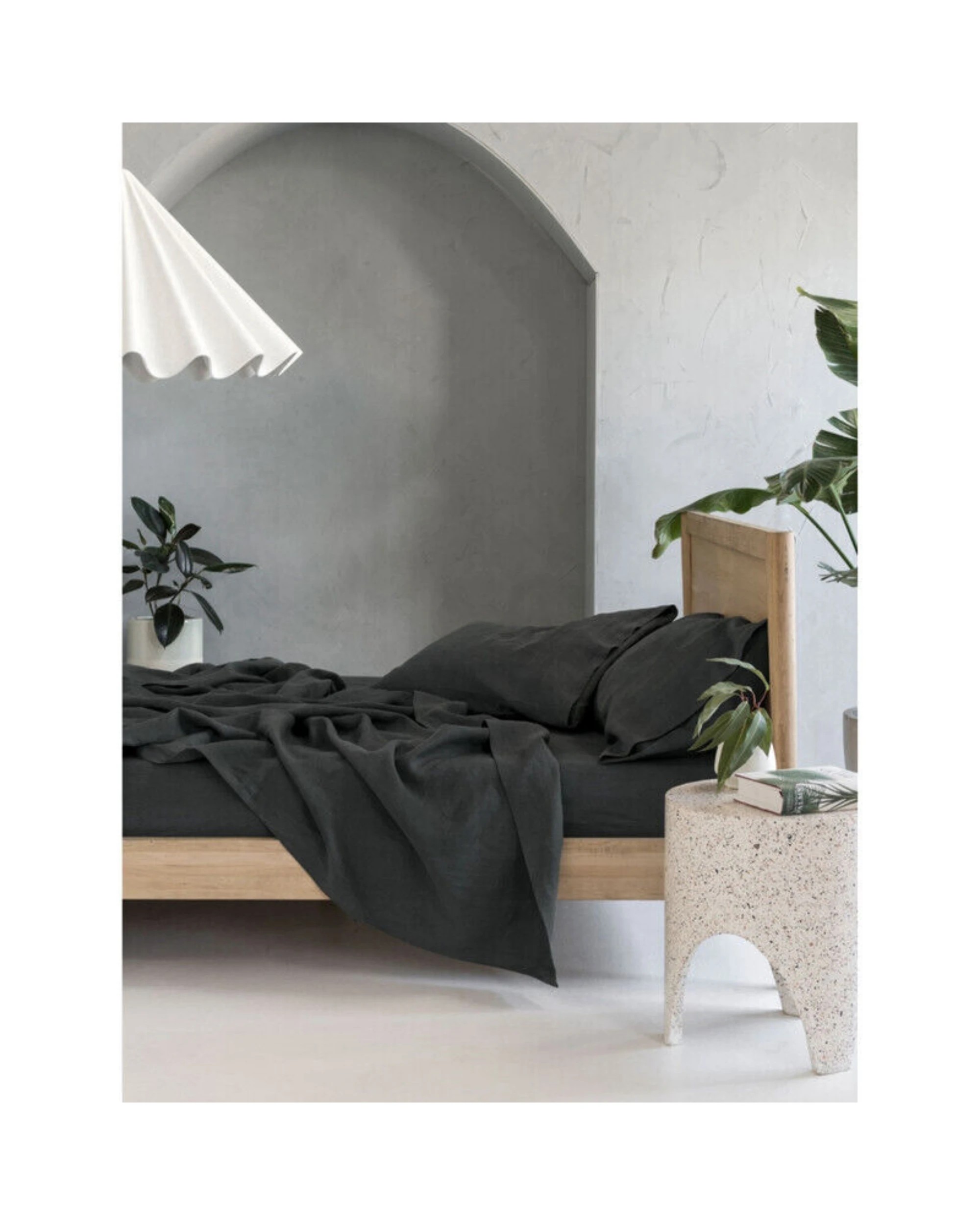 1 Linen House Nimes Sheet Set - Queen Bed - Black, 1 of 1