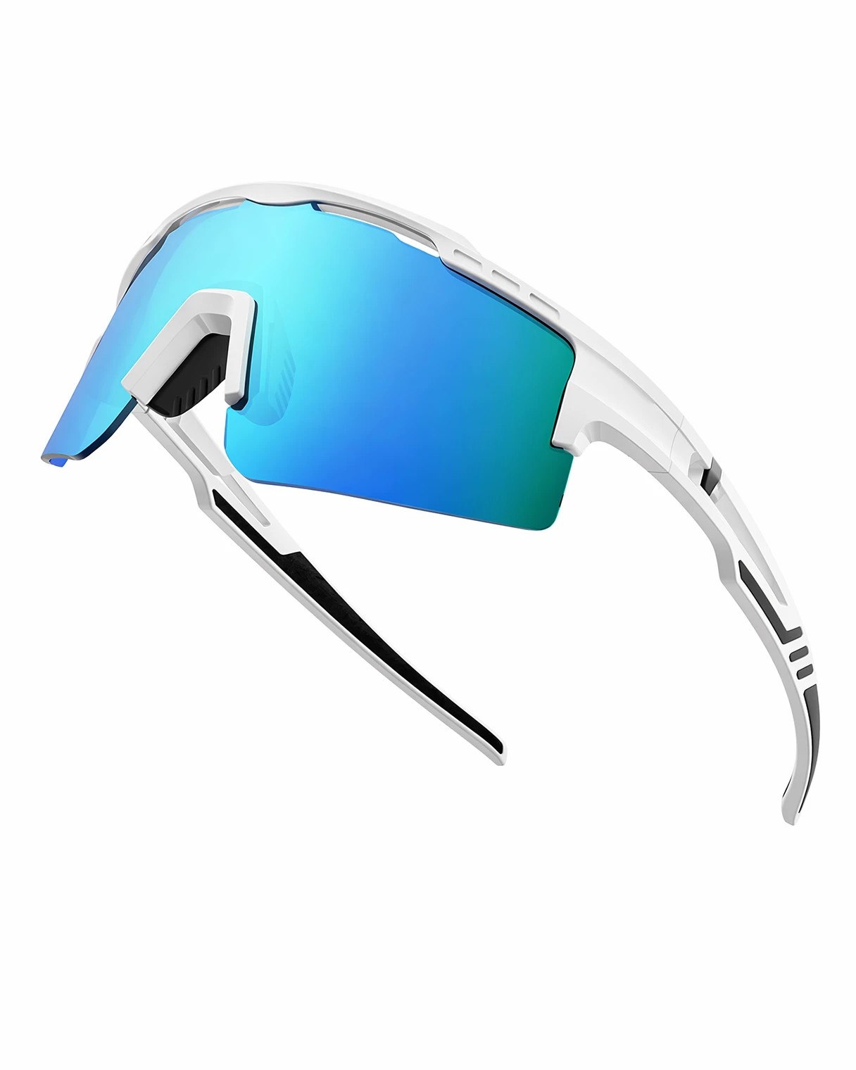 1 OutdoorMaster Adult Polarized UV400 TR90 Sunglasses for Cycling Sports - White, 1 of 9