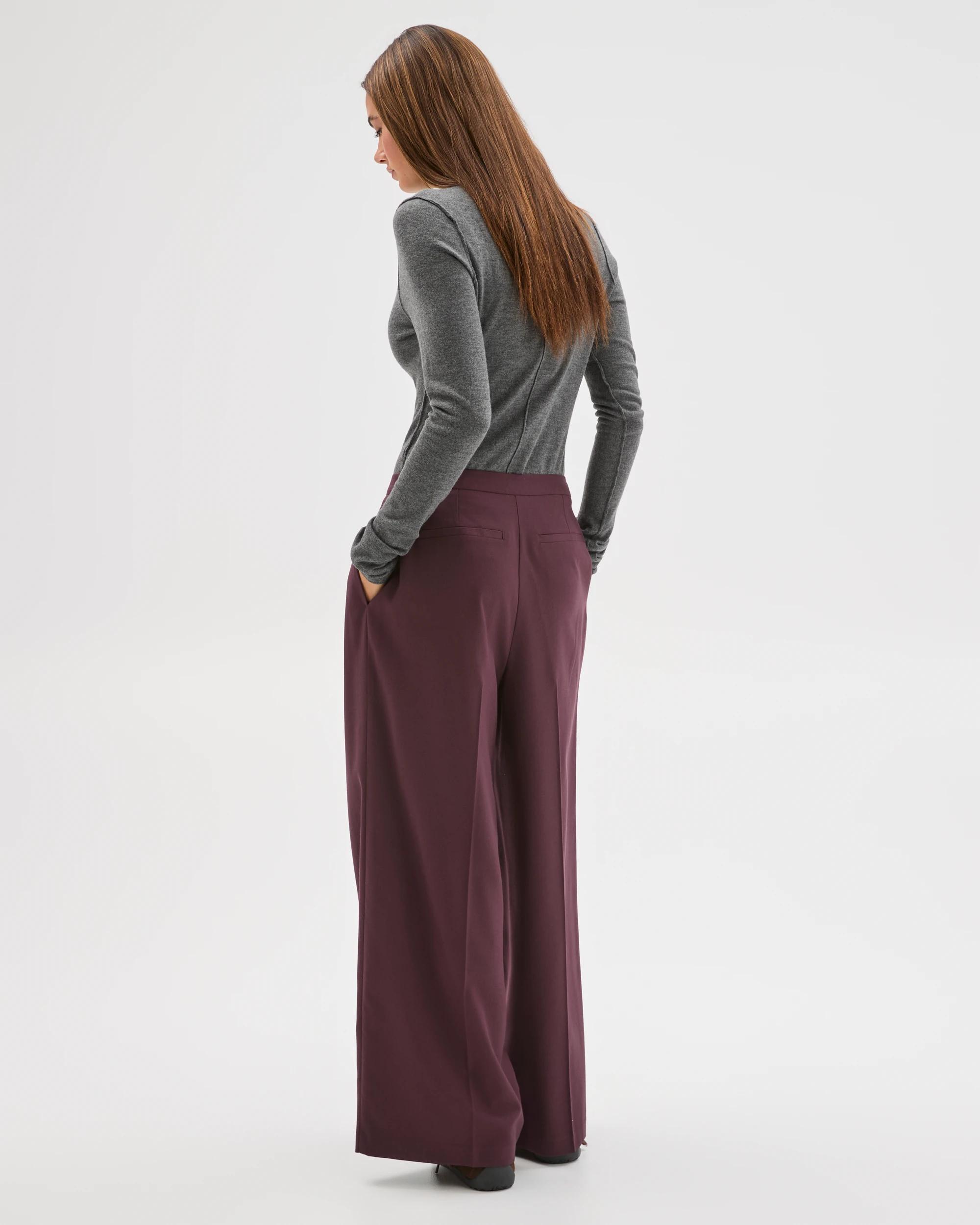 7 Lily Loves Wide Leg Tailored Pants FUDGE, 7 of 7