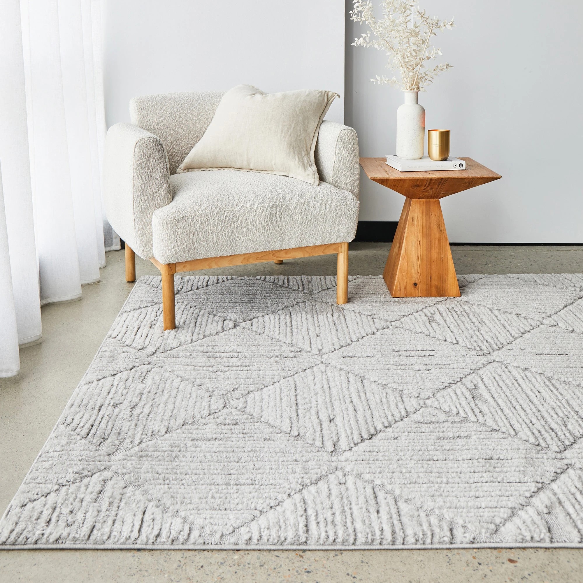 2 Common Ground Rugs Lyrica Shilo 330x240cm - Extra Large Floor Rug - Silver, 2 of 7