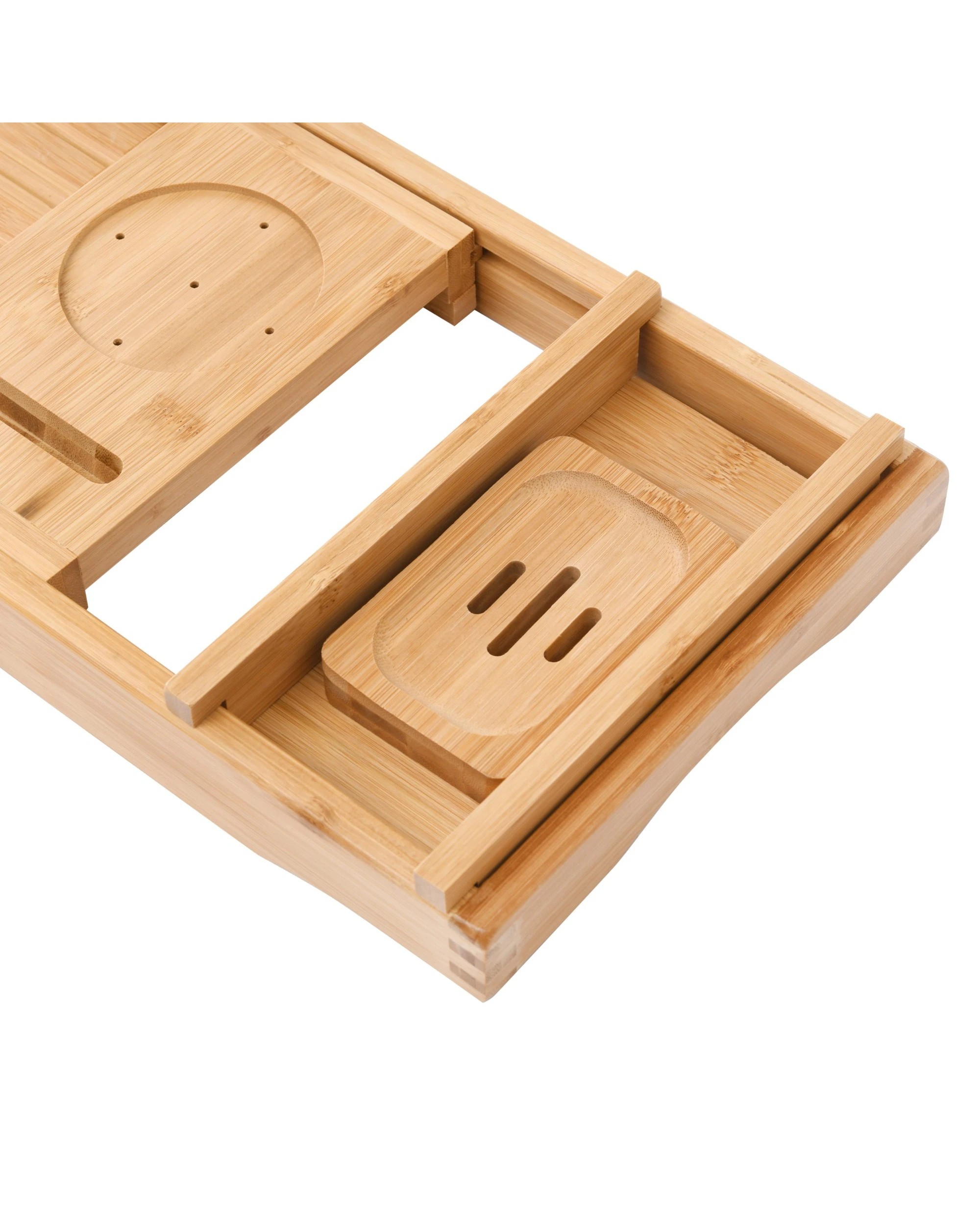 5 Cadence & Co. Bimini Adjustable Bamboo Bath Caddy - Natural, 5 of 5