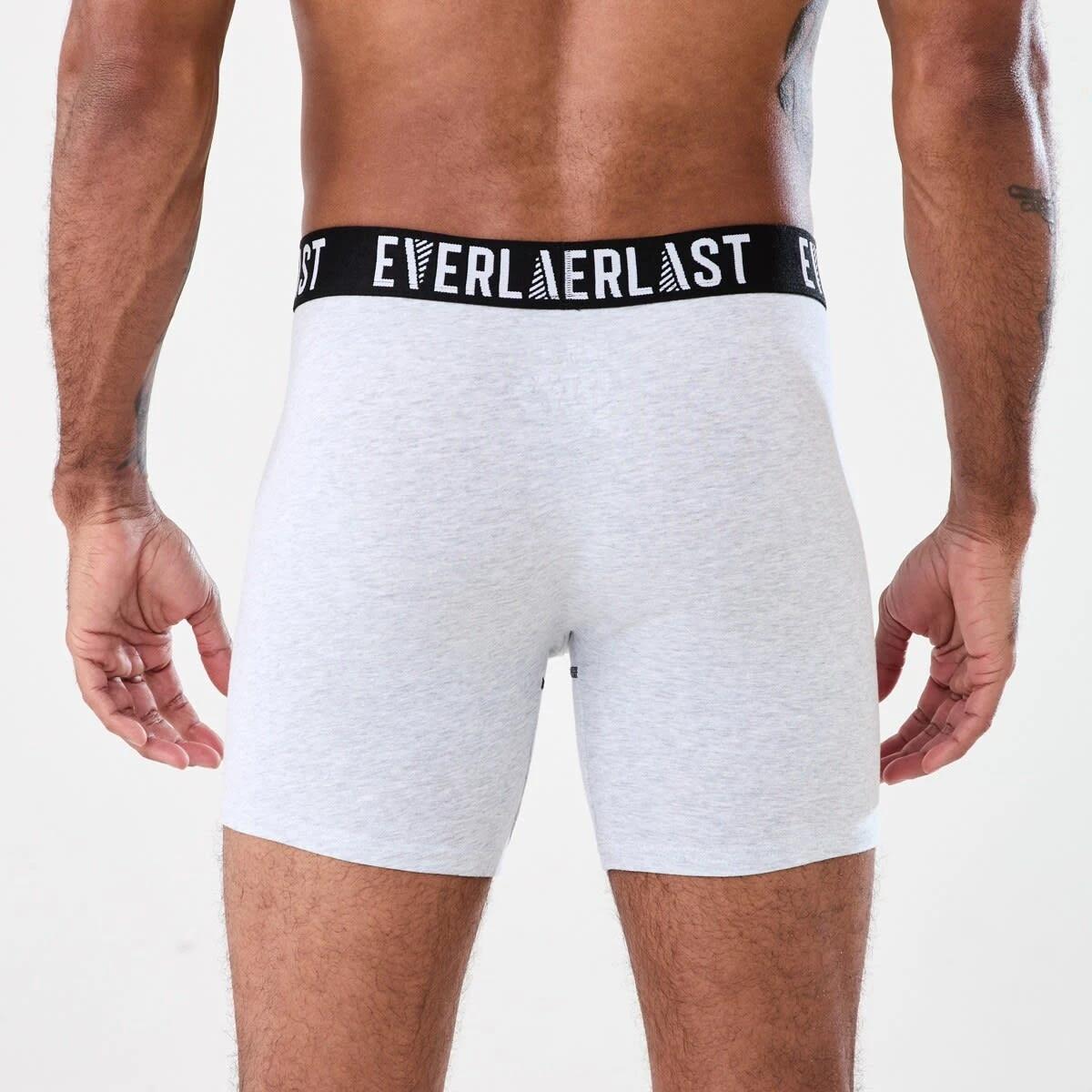 6 3 Pack Everlast Mens Mid Length Trunks CHARCOAL CAMO, 6 of 7