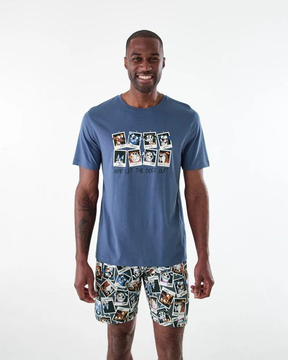 Short Sleeve Knit Top and Shorts Pyjama Set