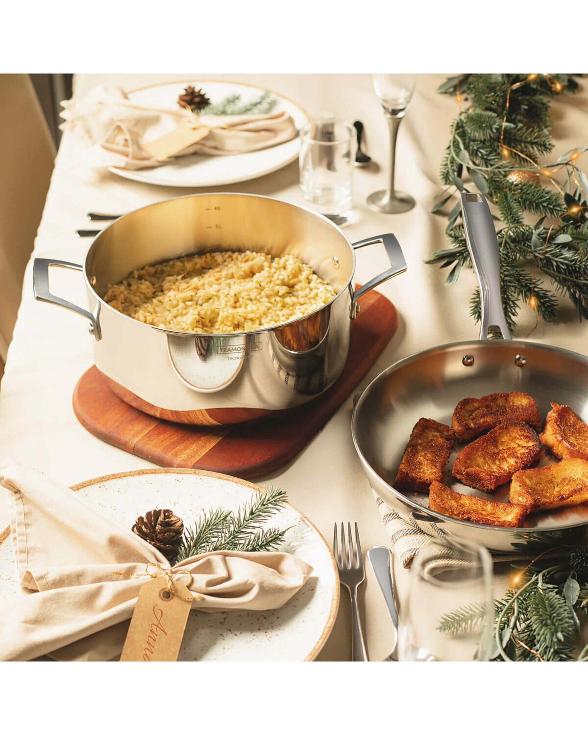 5 Tramontina Grano 24cm 5.5L Stainless Steel Shallow Casserole, 5 of 5