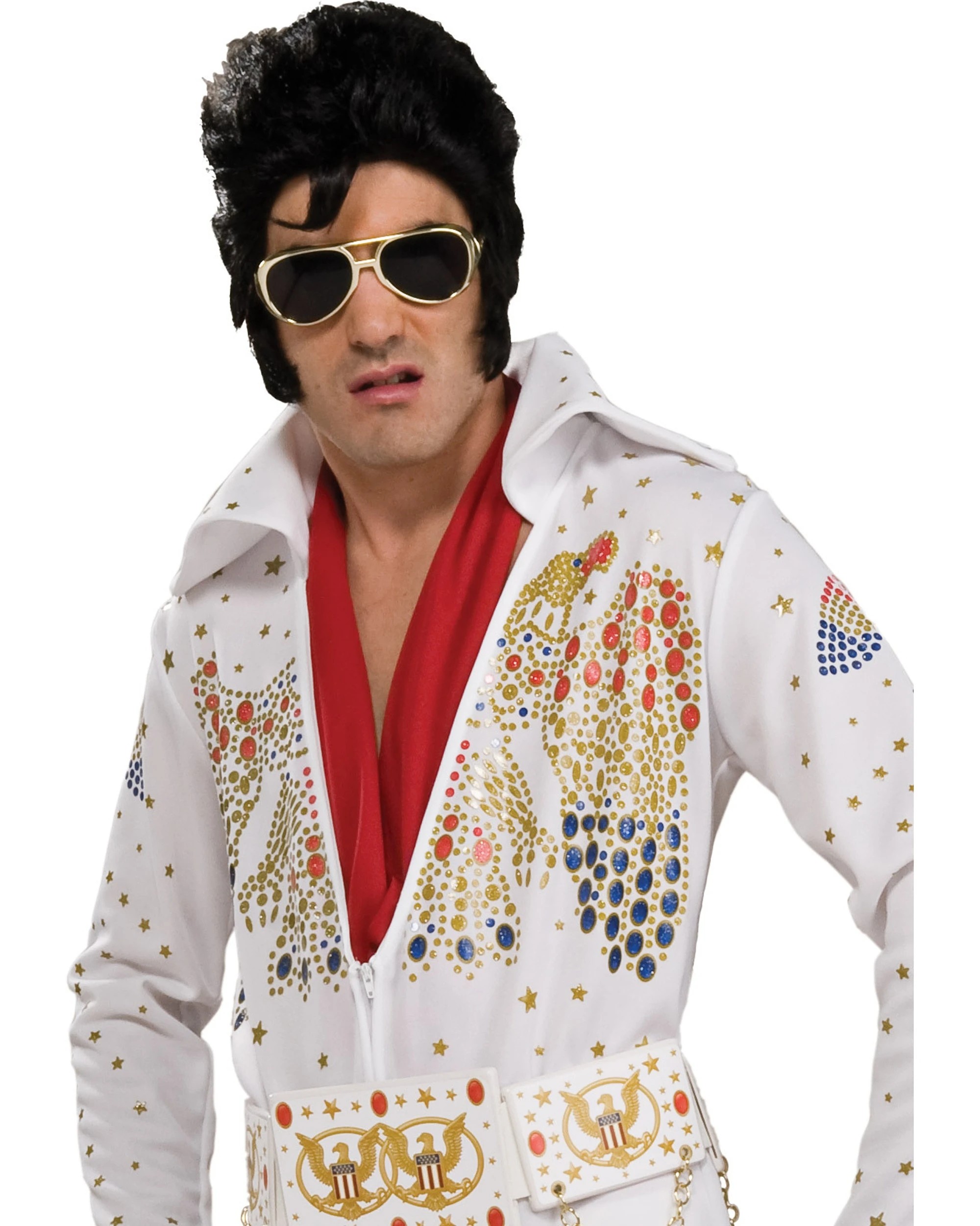 2 Rubies Elvis Deluxe Mens Dress Up Costume Size L - White, 2 of 3