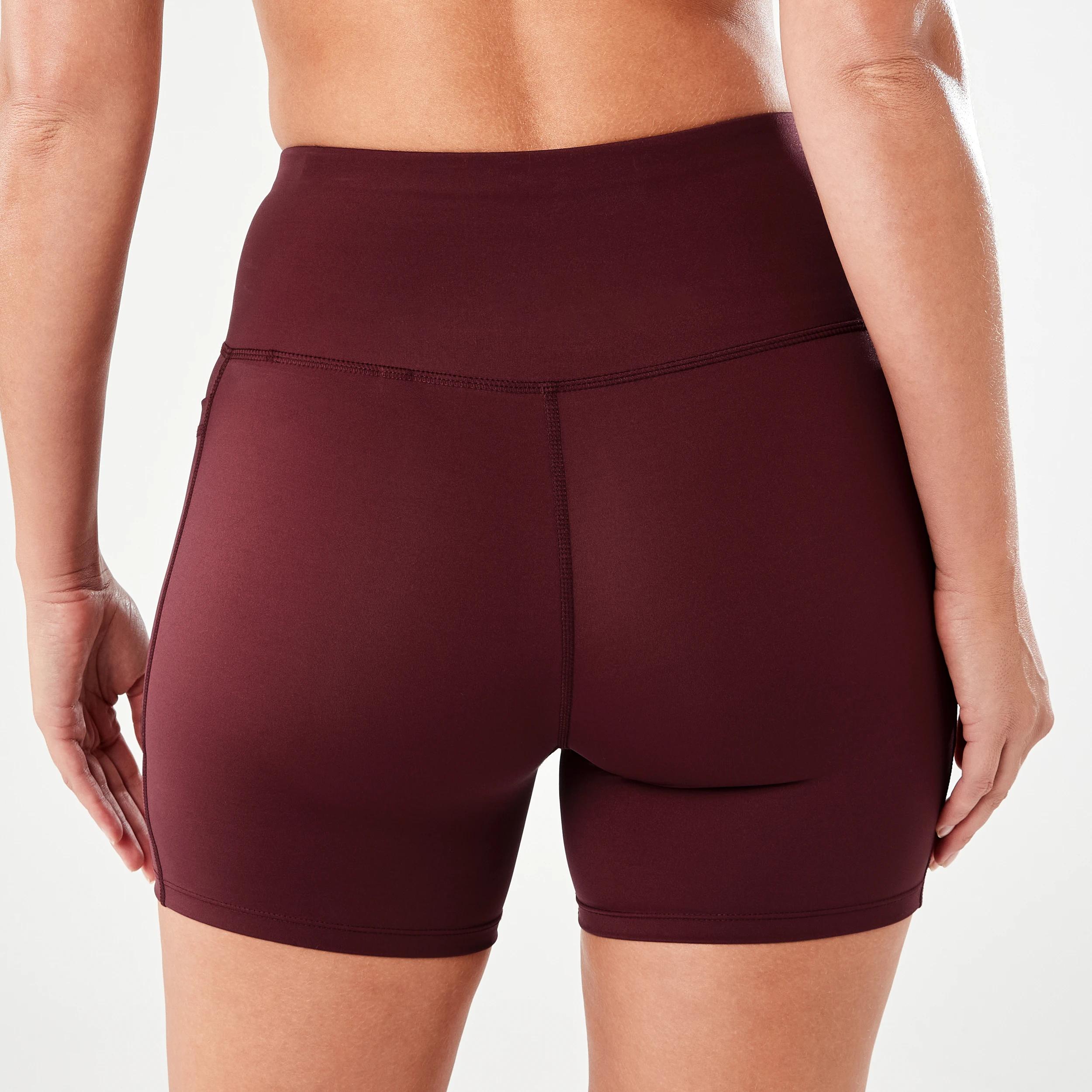 3 Active Womens Train Bike Shorts BURGUNDY CHERRY, 3 of 7