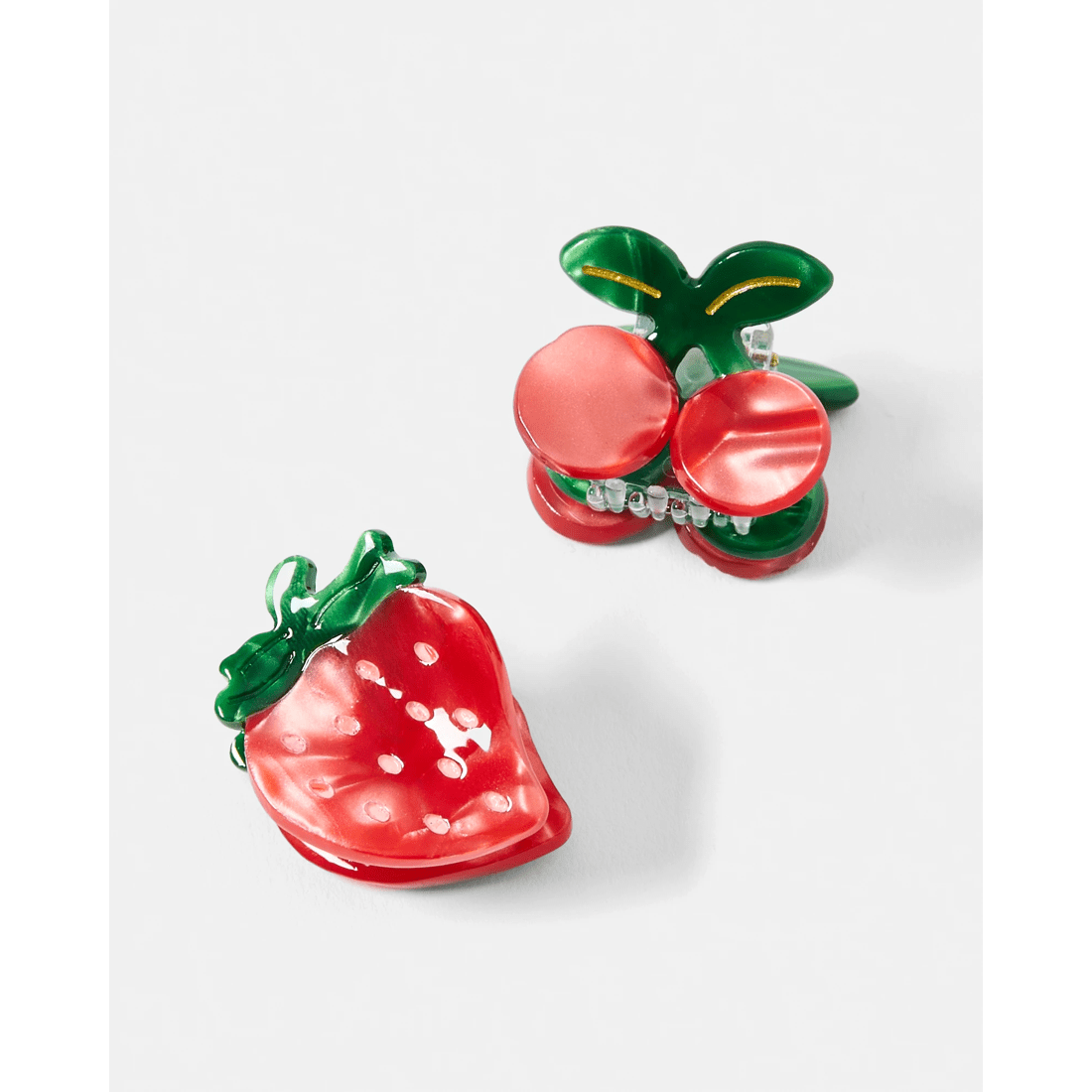 3 2 Pack Red Fruit Claw Hair Clips Gift Set, 3 of 3