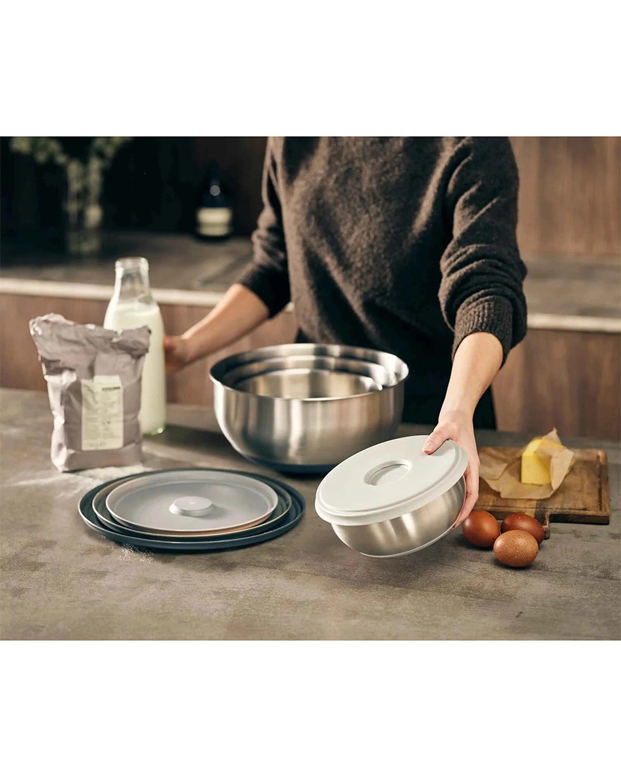 2 Joseph Joseph Nest PrepStore Steel Mixing Bowl Kitchen Set - Multi, 2 of 6