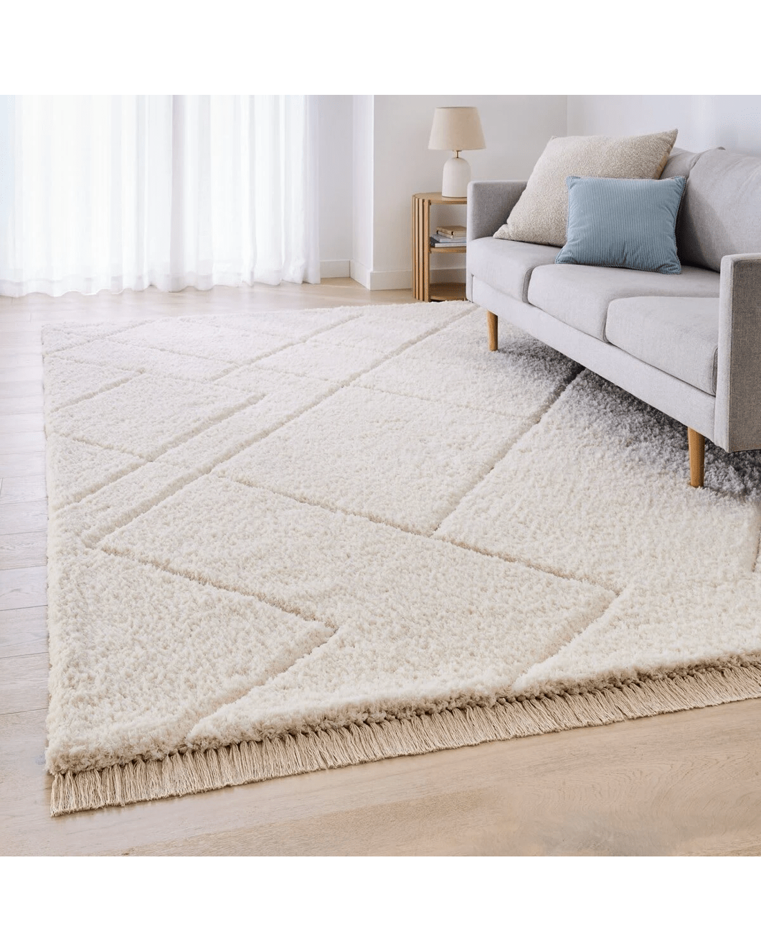 1 Sophia Rug - White, Extra Extra Large - 300cm x 200cm, 1 of 6