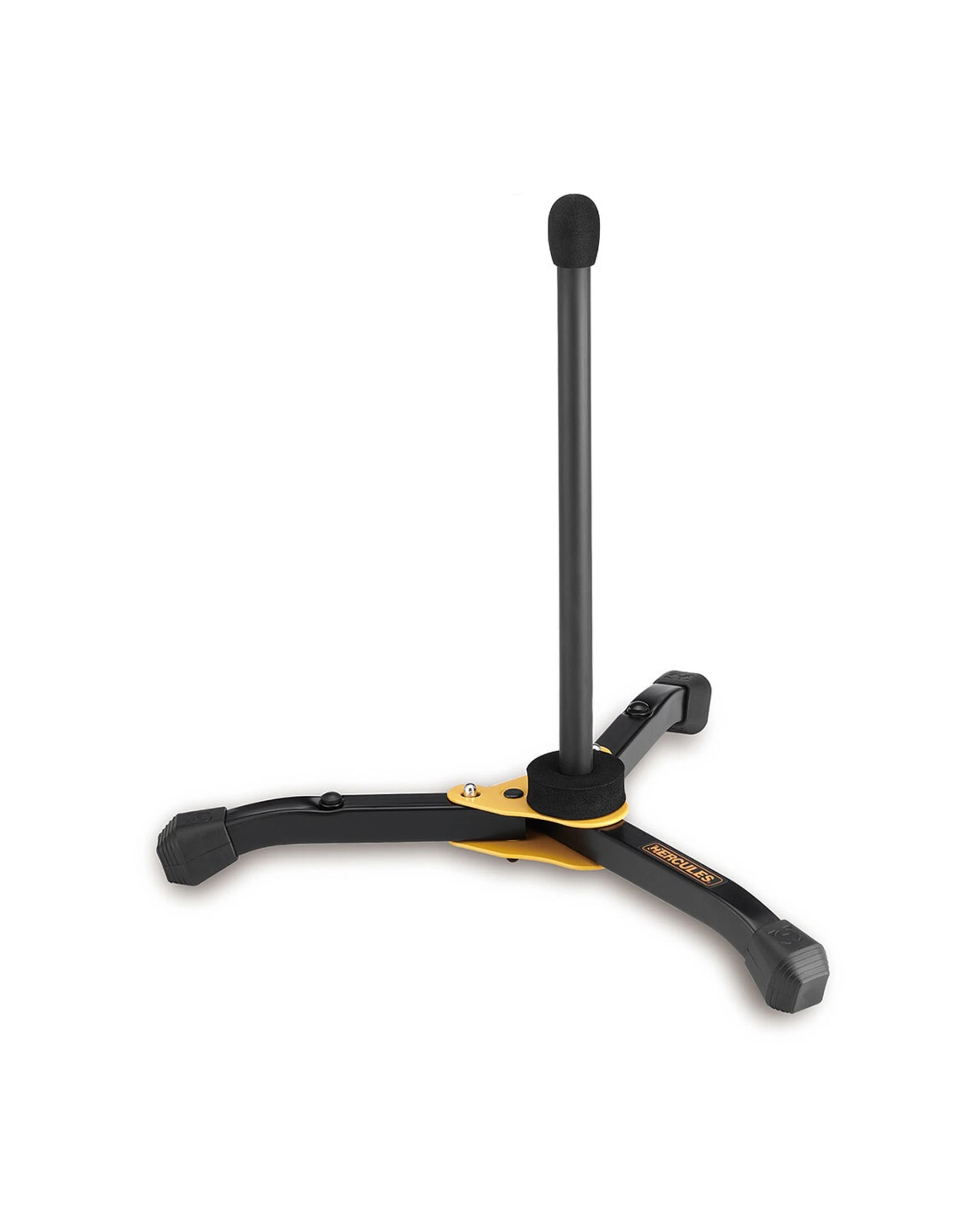 1 Hercules Foldable Musical Instrument Stand Holder For Alto Flute With Carry Bag - Black, 1 of 3