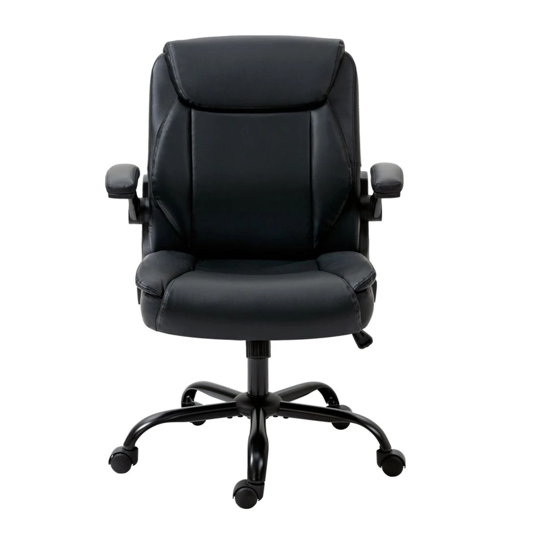 4 Artiss Executive Office Chair Mid Back - Black, 4 of 7