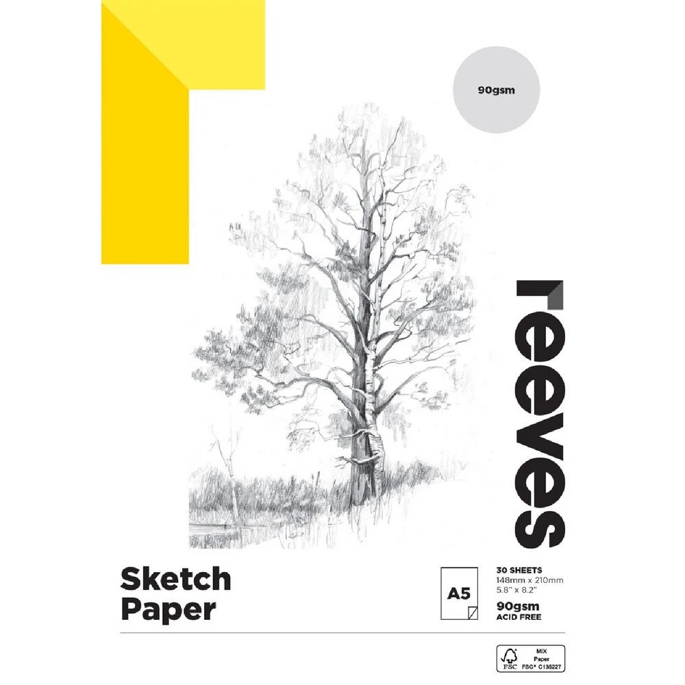 1 Reeves A5 Artist Sketch Pad 30 Sheet, 1 of 2