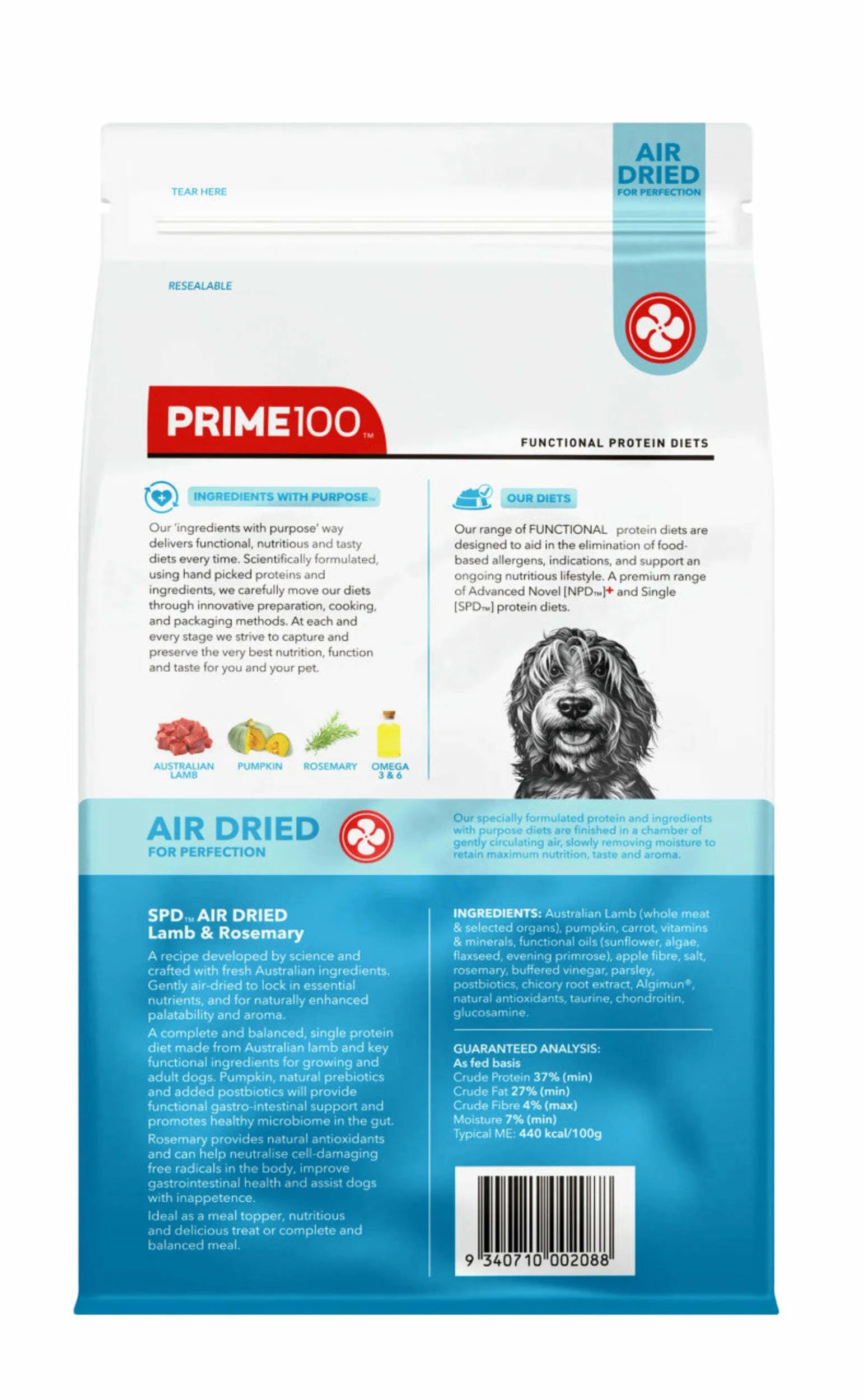 2 Prime Spd Air Dried Lamb & Rosemary 120g, 2 of 2