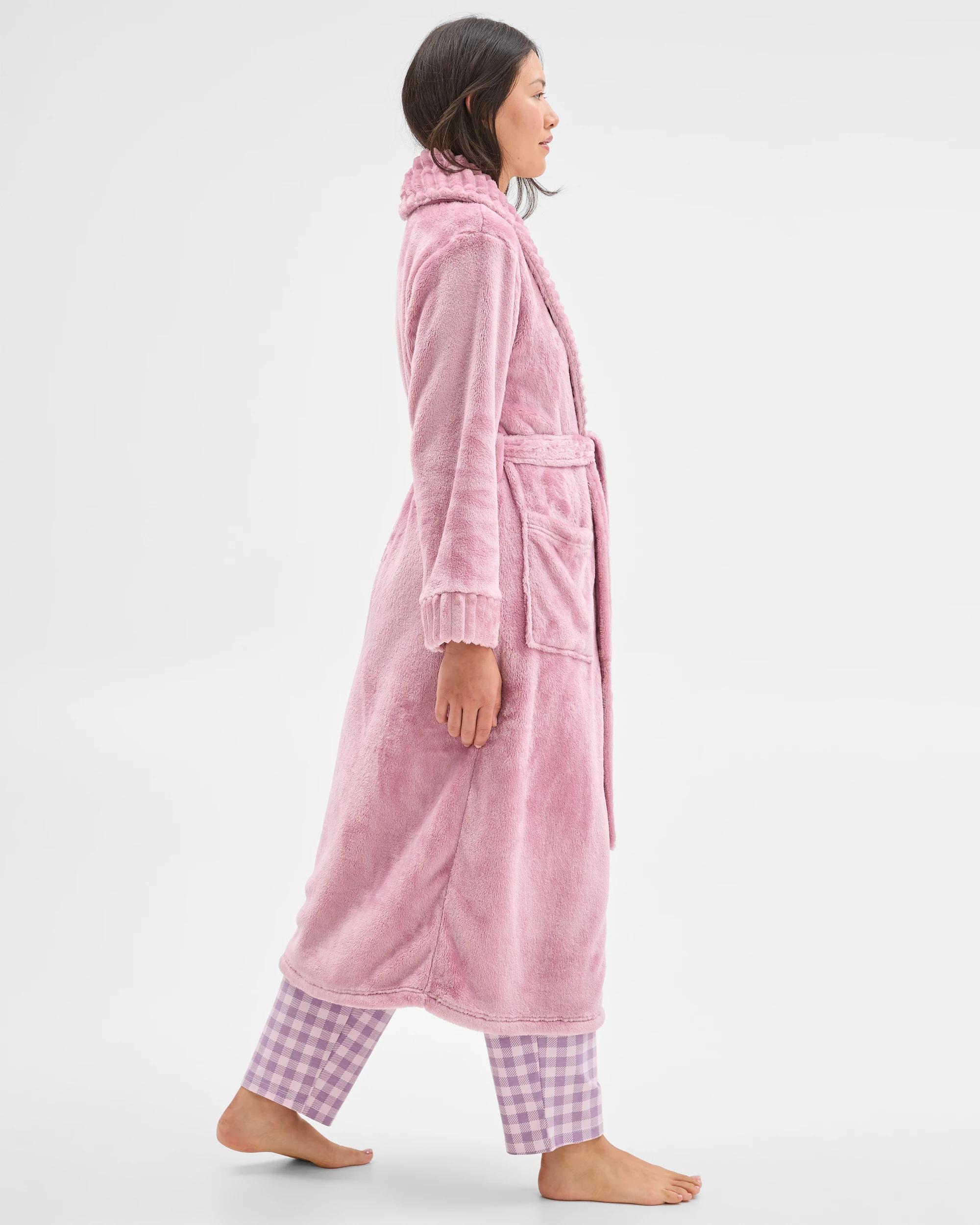 6 Target Woman Jacquard Stripe Sleep Robe PINK, 6 of 8
