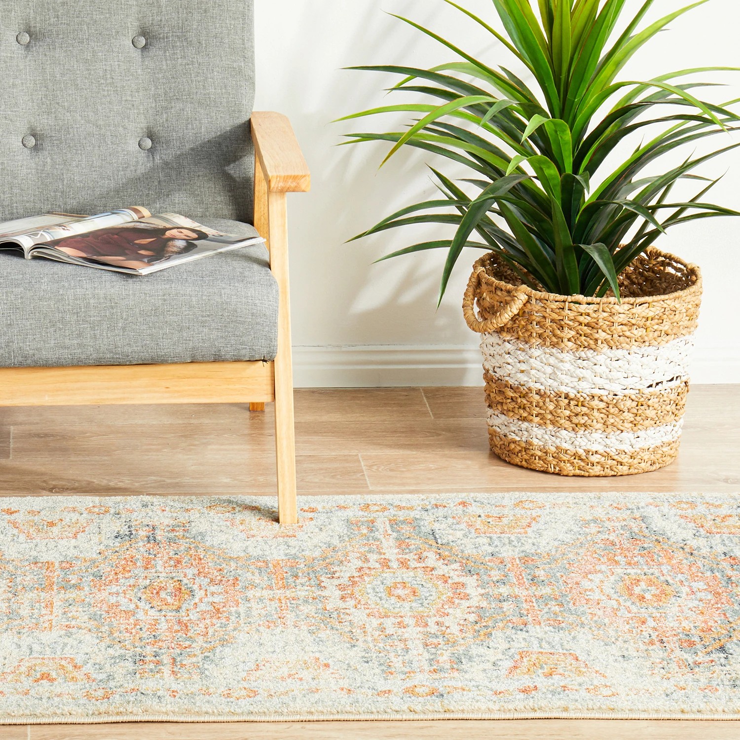 4 Common Ground Rugs Eterna 853 300x80cm - Medium Runner Power Loomed Pet Friendly Rug - Gold, 4 of 9