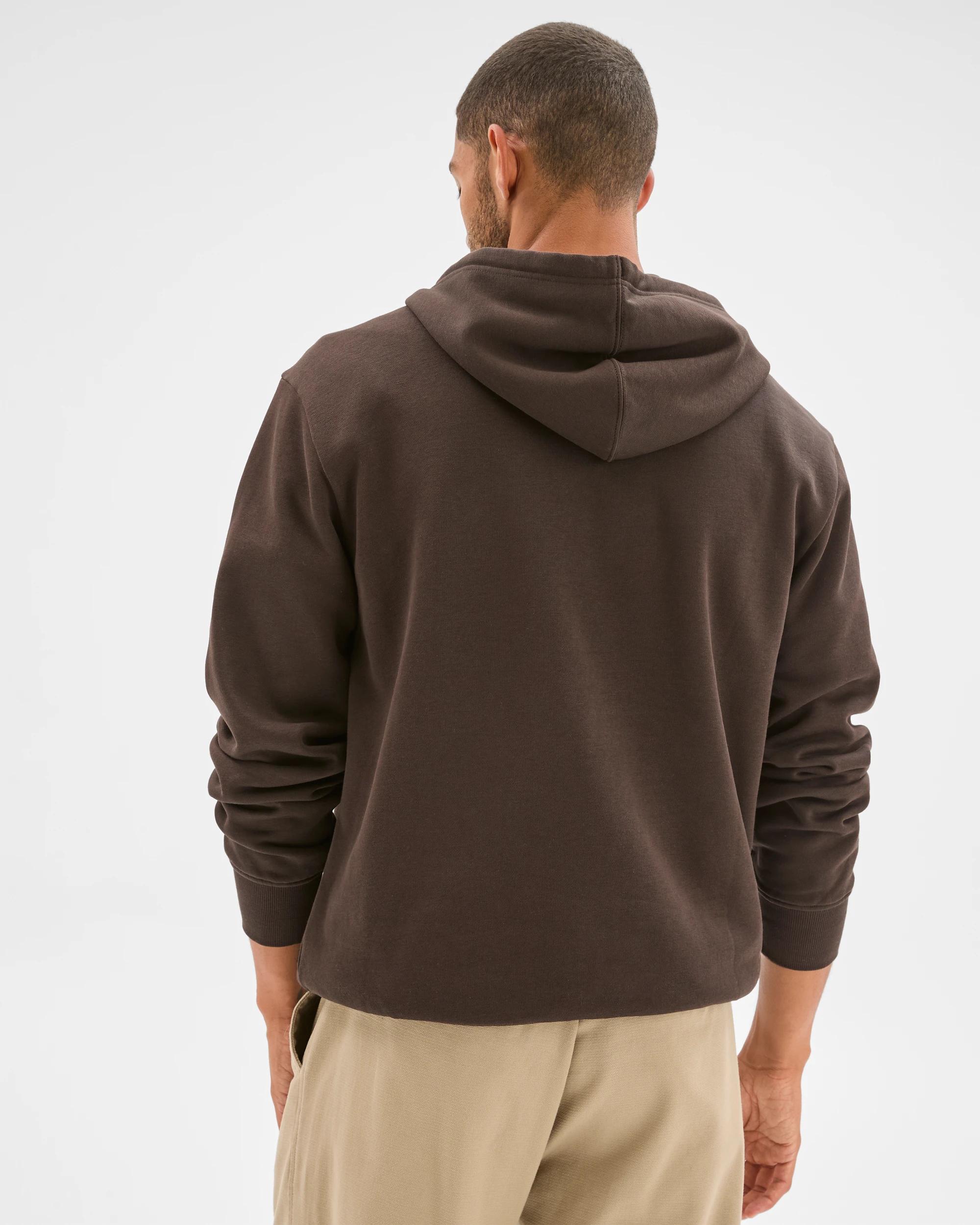 6 Target Man Australian Cotton Blend Popover Hoodie CHOCOLATE, 6 of 6