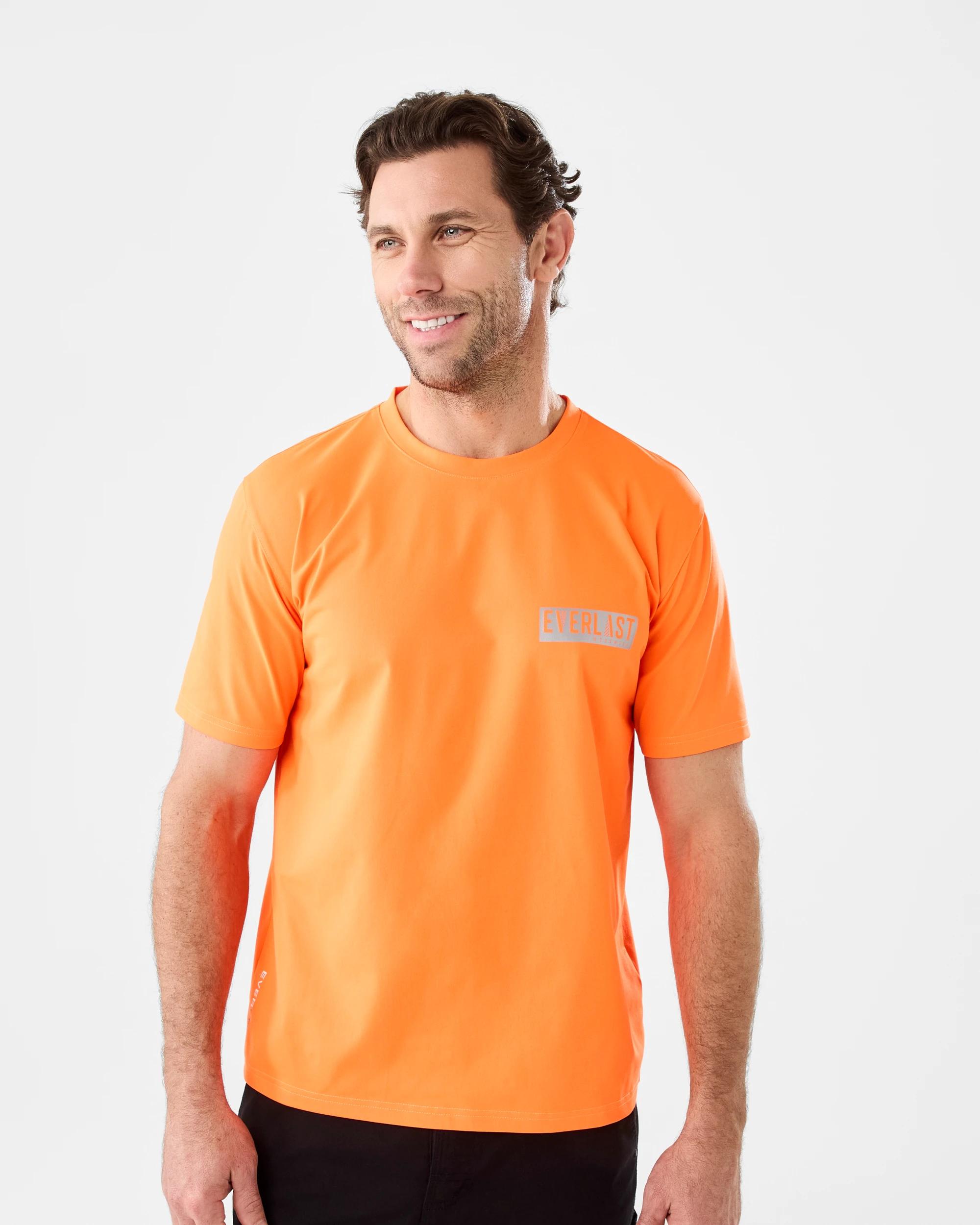 1 Everlast Mens Workwear Hi-Visibility T-shirt Orange, 1 of 7