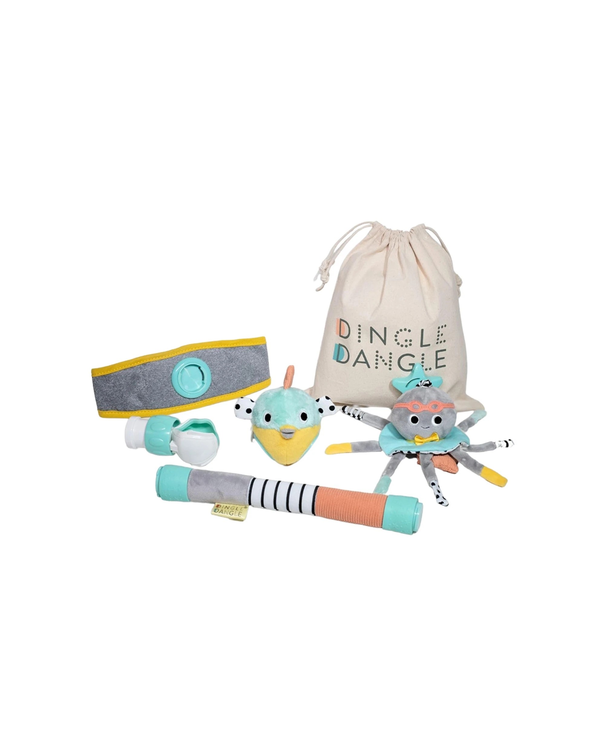 1 Dingle Dangle Baby 3-In-1 Nappy Changing Helper Headband Set Babies Care Essentials - Multi, 1 of 8