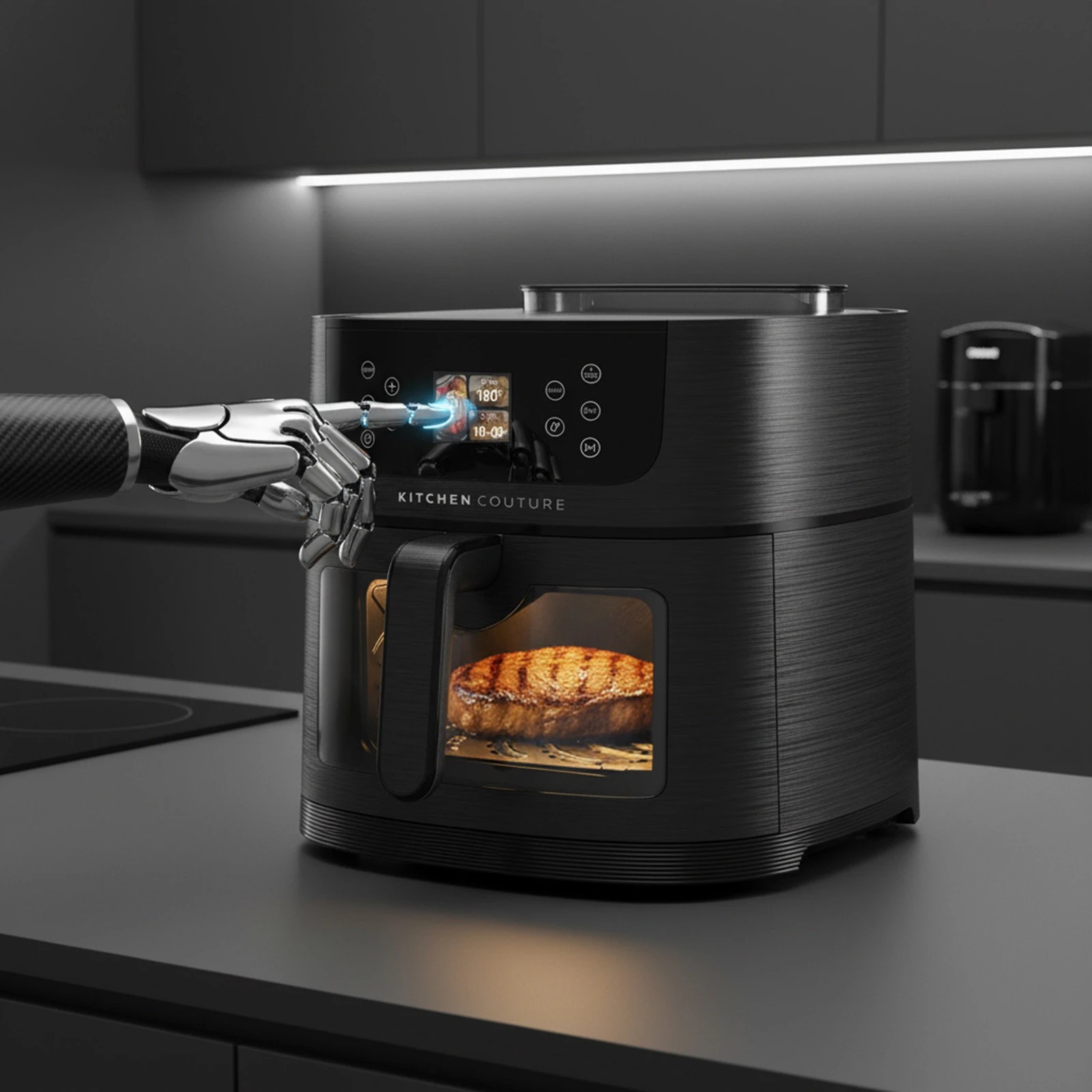 4 Kitchen Couture 8L Ai Smart Sense Ceramic Auto Cooking Air Fryer - Black, 4 of 7