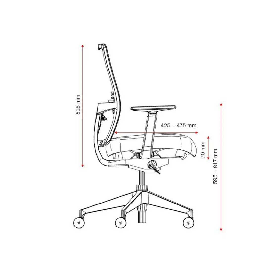 7 Haworth Aloha Active Ergonomic Chair Grey, 7 of 9