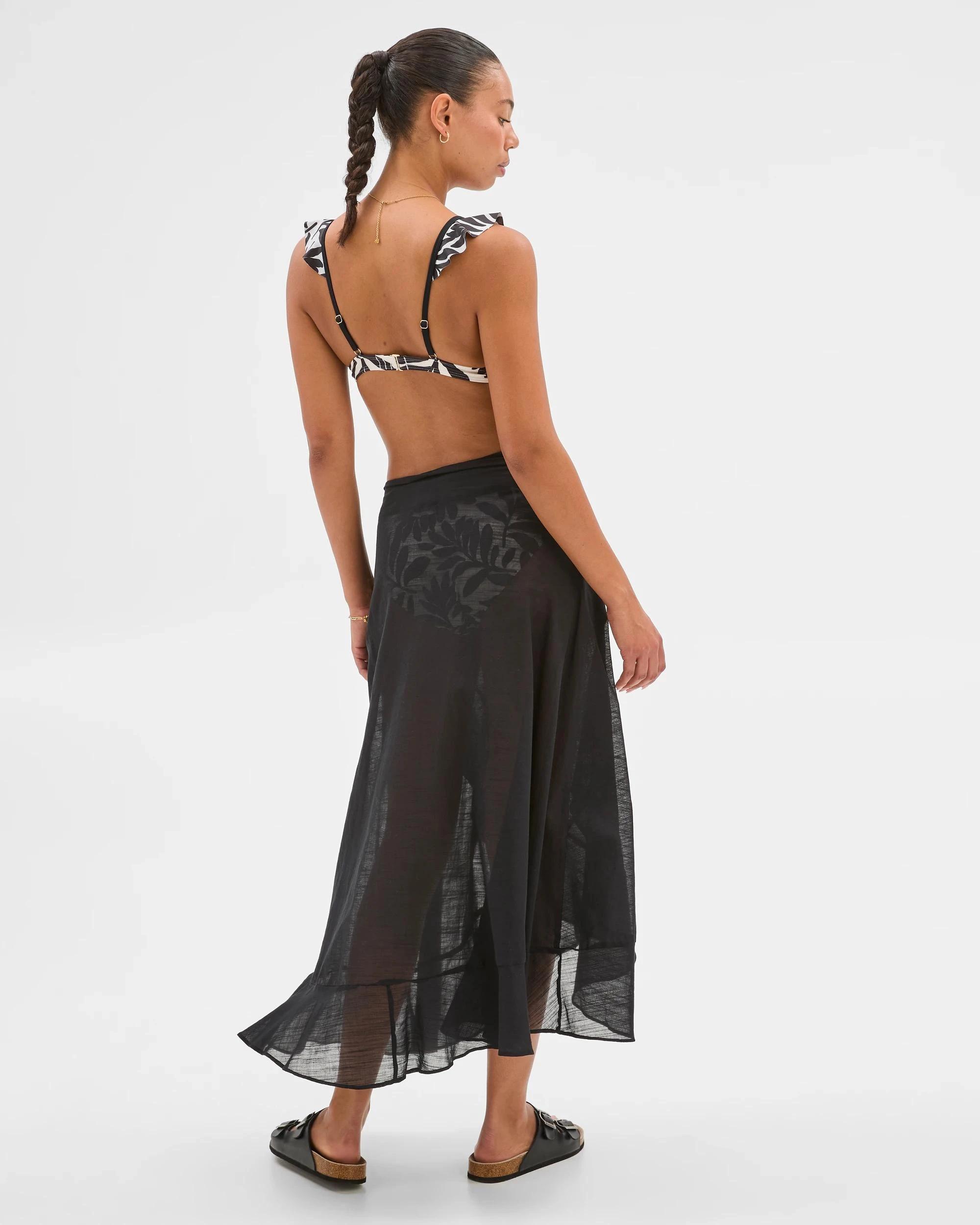 6 Target Resort Tie Wrap Skirt BLACK, 6 of 6