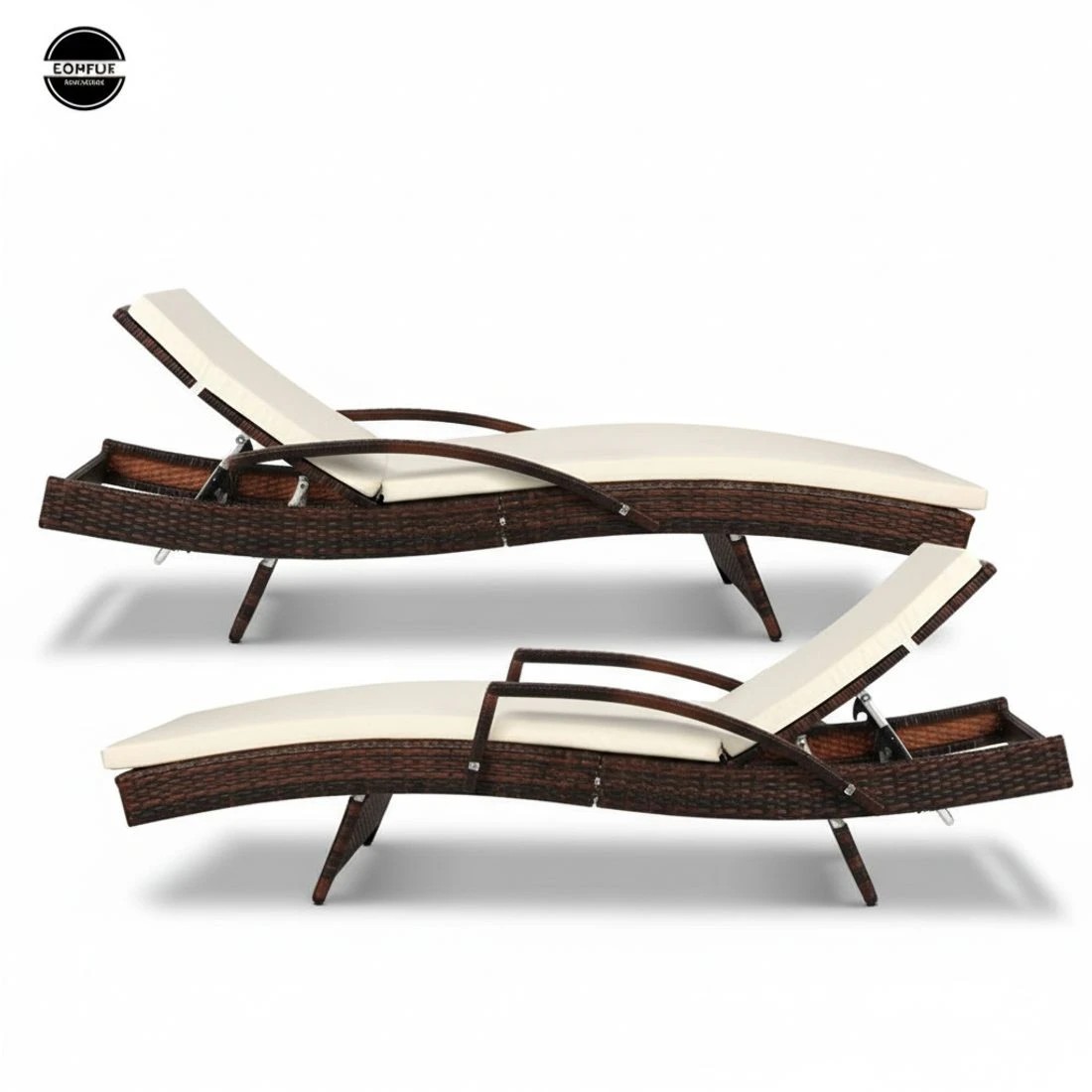 7 Gardeon Sun Lounger - Brown, 7 of 8