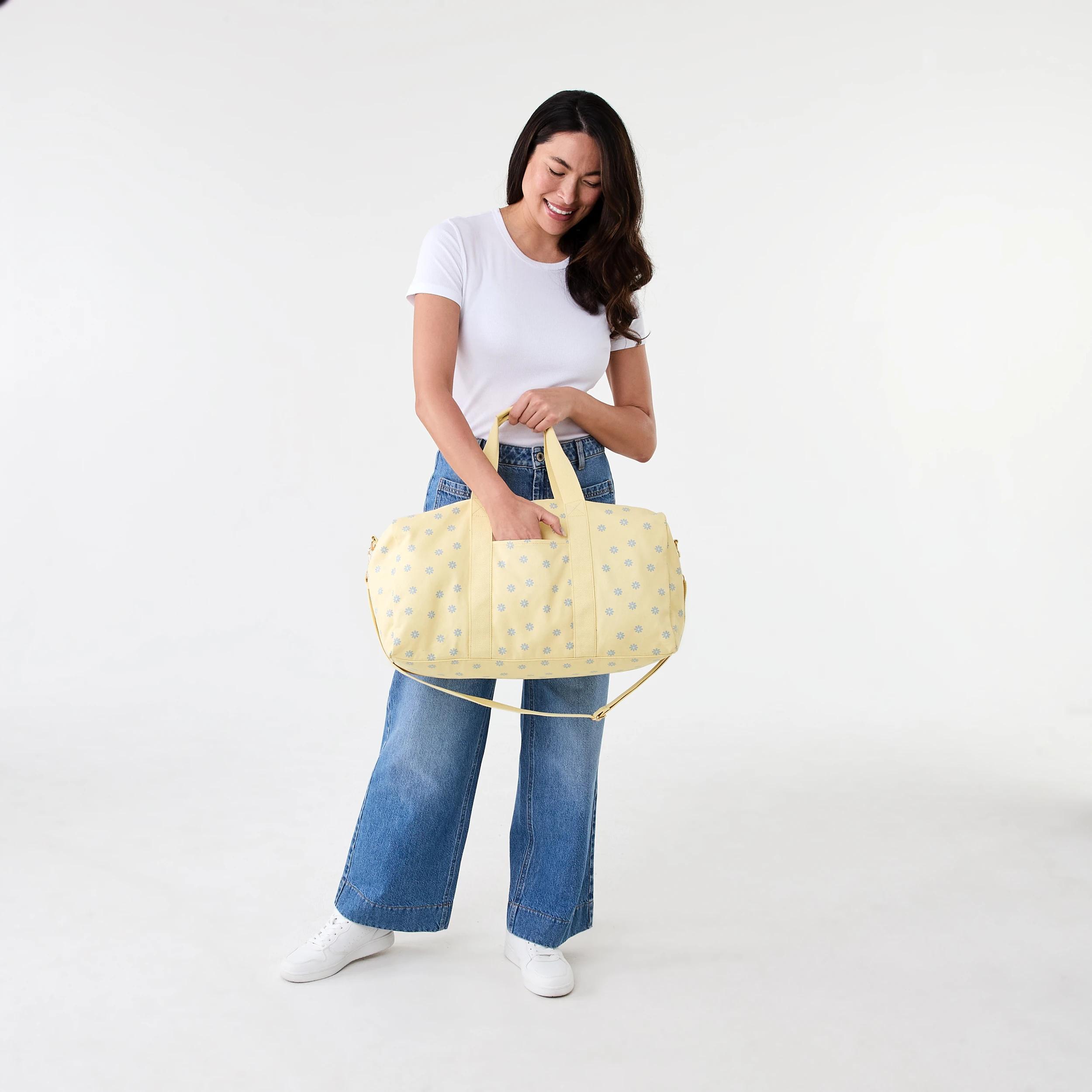 6 Canvas Weekender Bag Daisy, 6 of 6