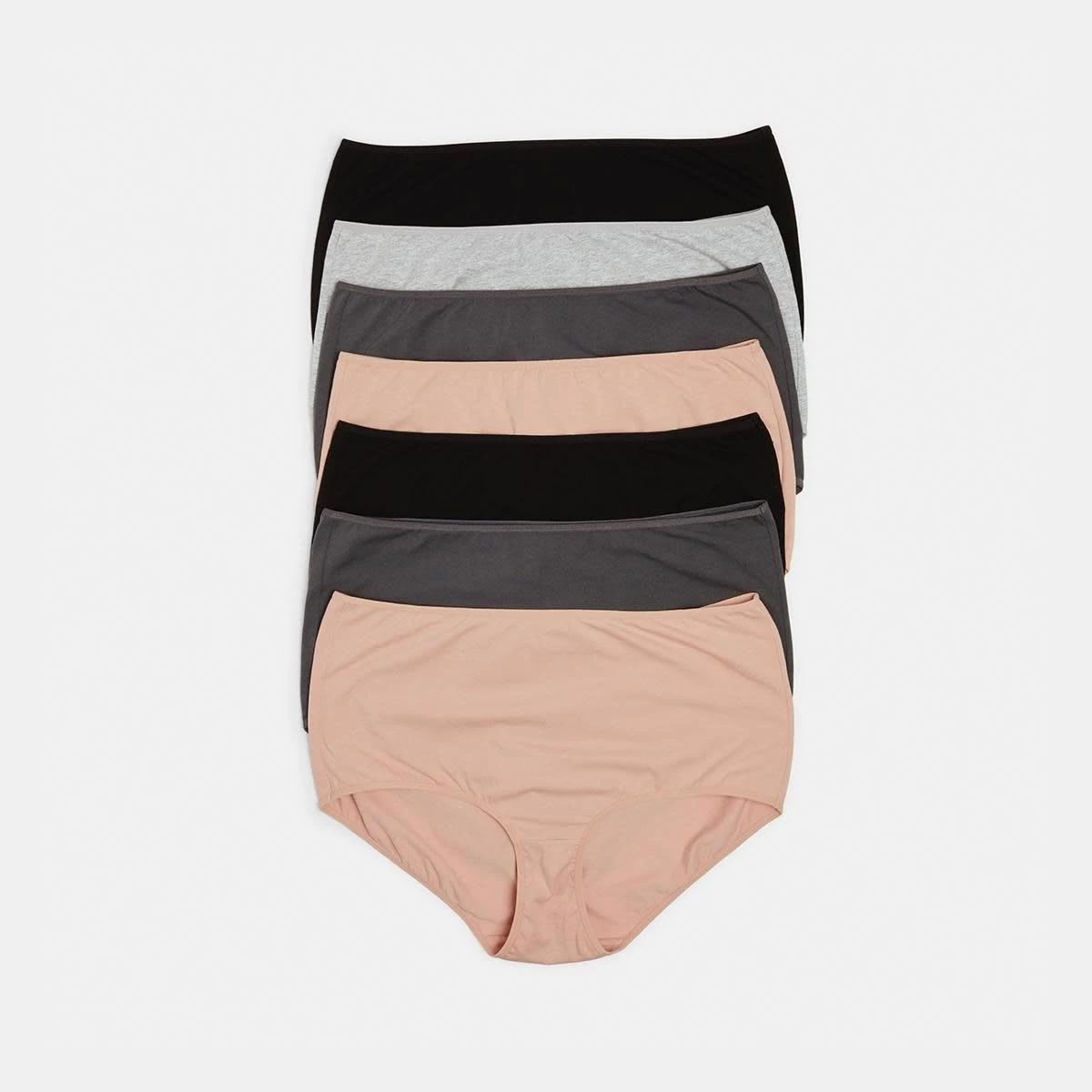 1 7 Pack Curve Cotton Stretch Full Briefs BLUSH PACK, 1 of 10