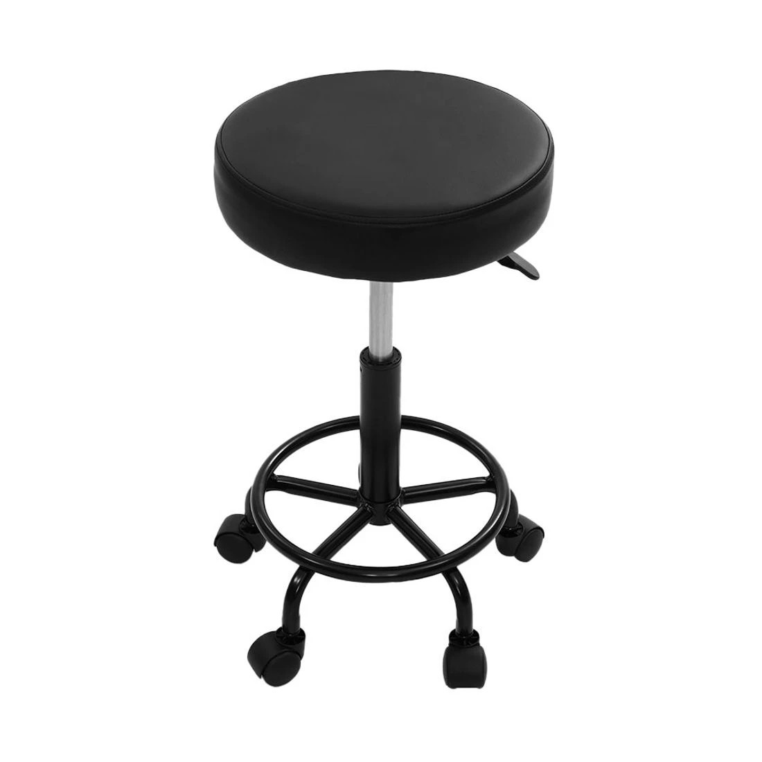 4 Artiss Salon Stool Round Swivel Chair - Black, 4 of 6