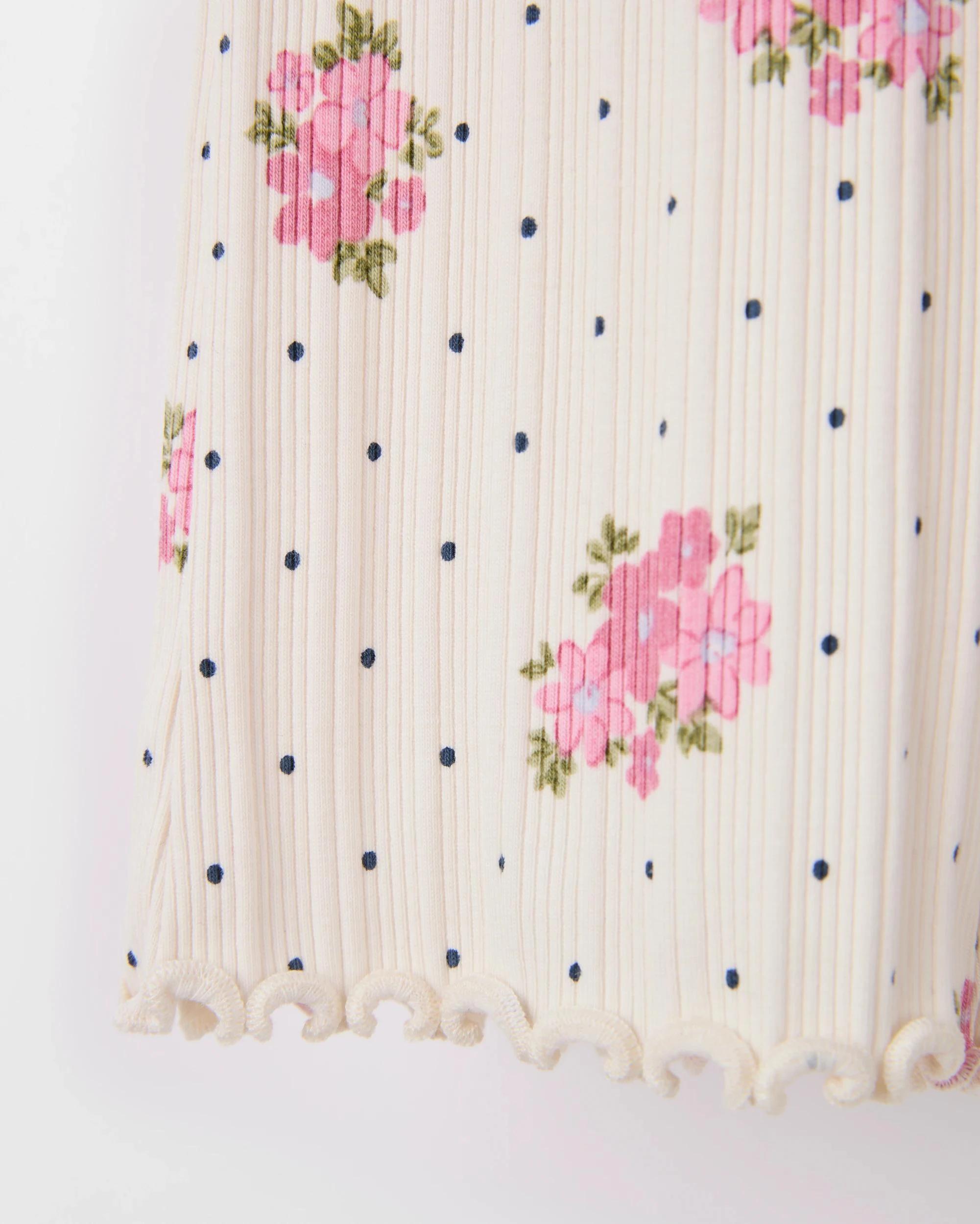 5 Target Baby Baby Organic Cotton Flare Leg Ribbed Leggings FLORAL SPOT, 5 of 5
