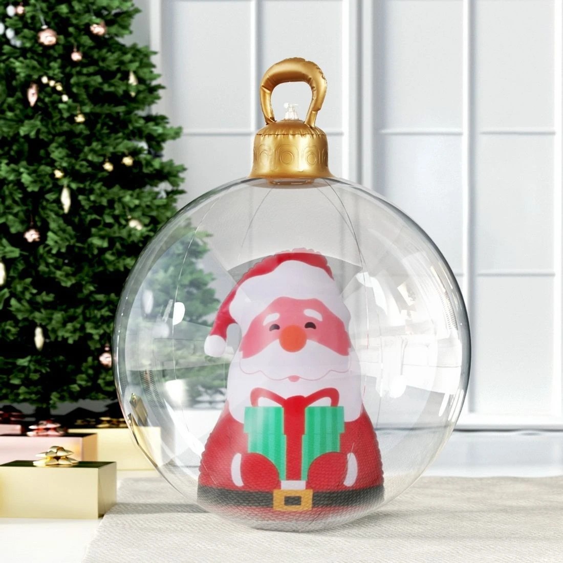 2 Jingle Jollys Christmas Inflatable Ball 60cm Santa Decoration Giant Bauble - Multi, 2 of 7