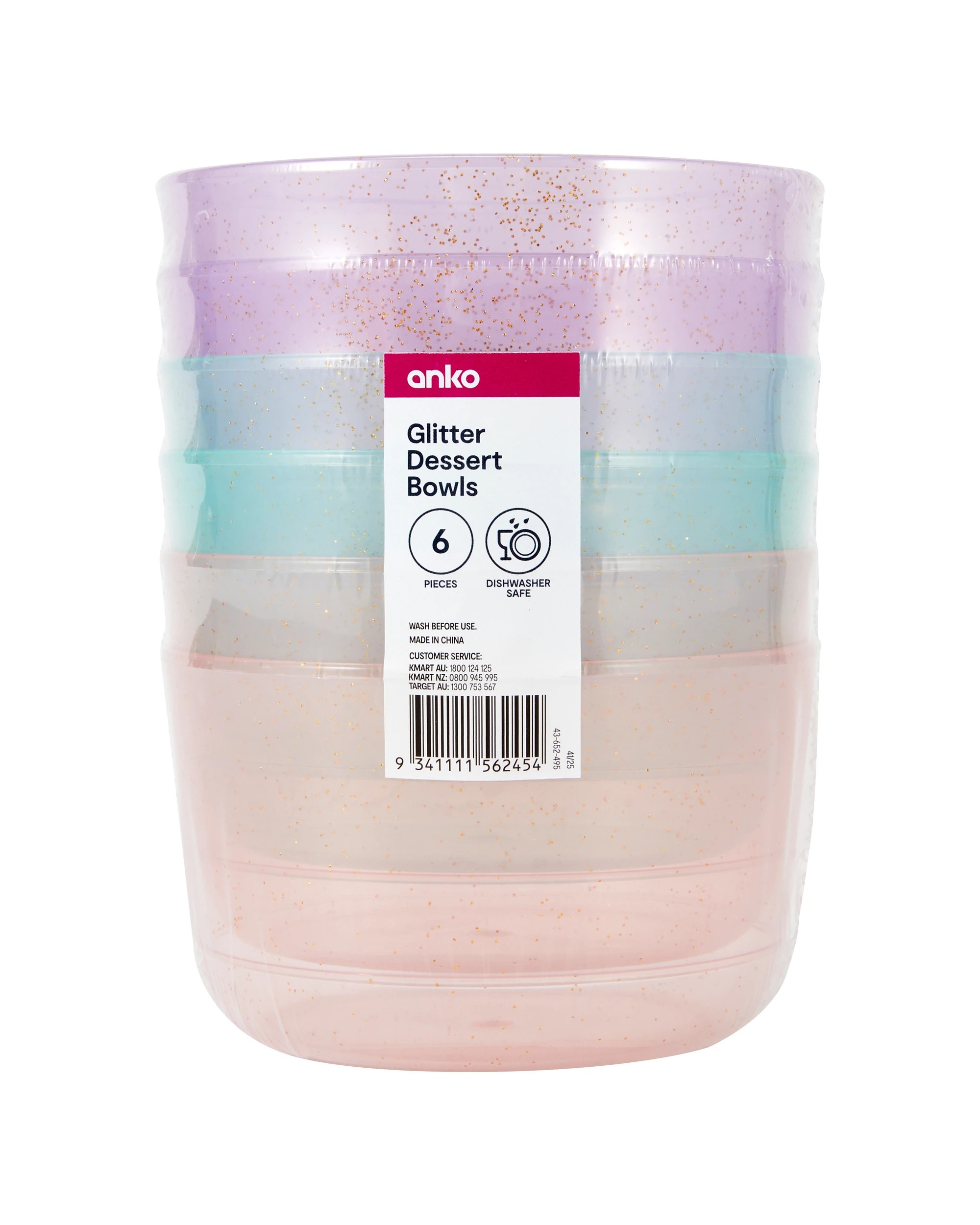 6 6 Piece Glitter Dessert Bowls, 6 of 6