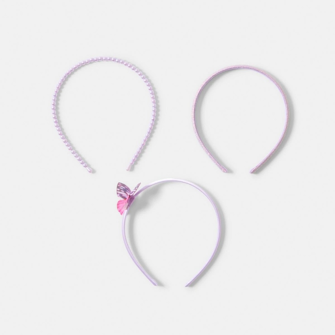 2 3 Pack Butterfly Headbands - Purple, 2 of 4