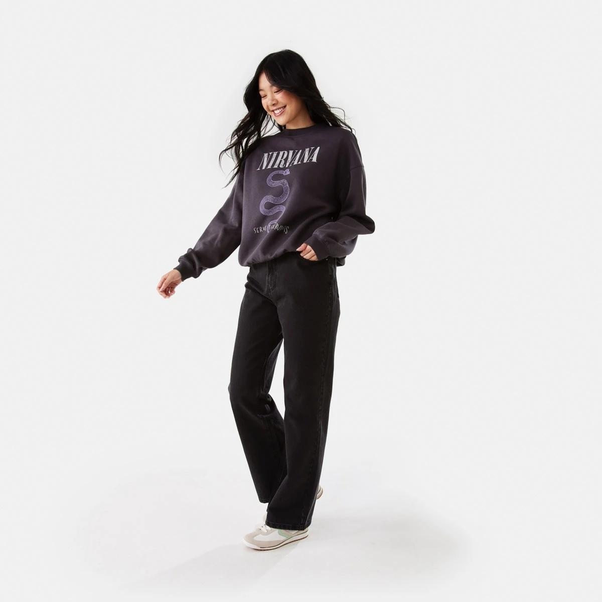 3 Long Sleeve Nirvana License Sweatshirt NIRVANA SNAKE, 3 of 8