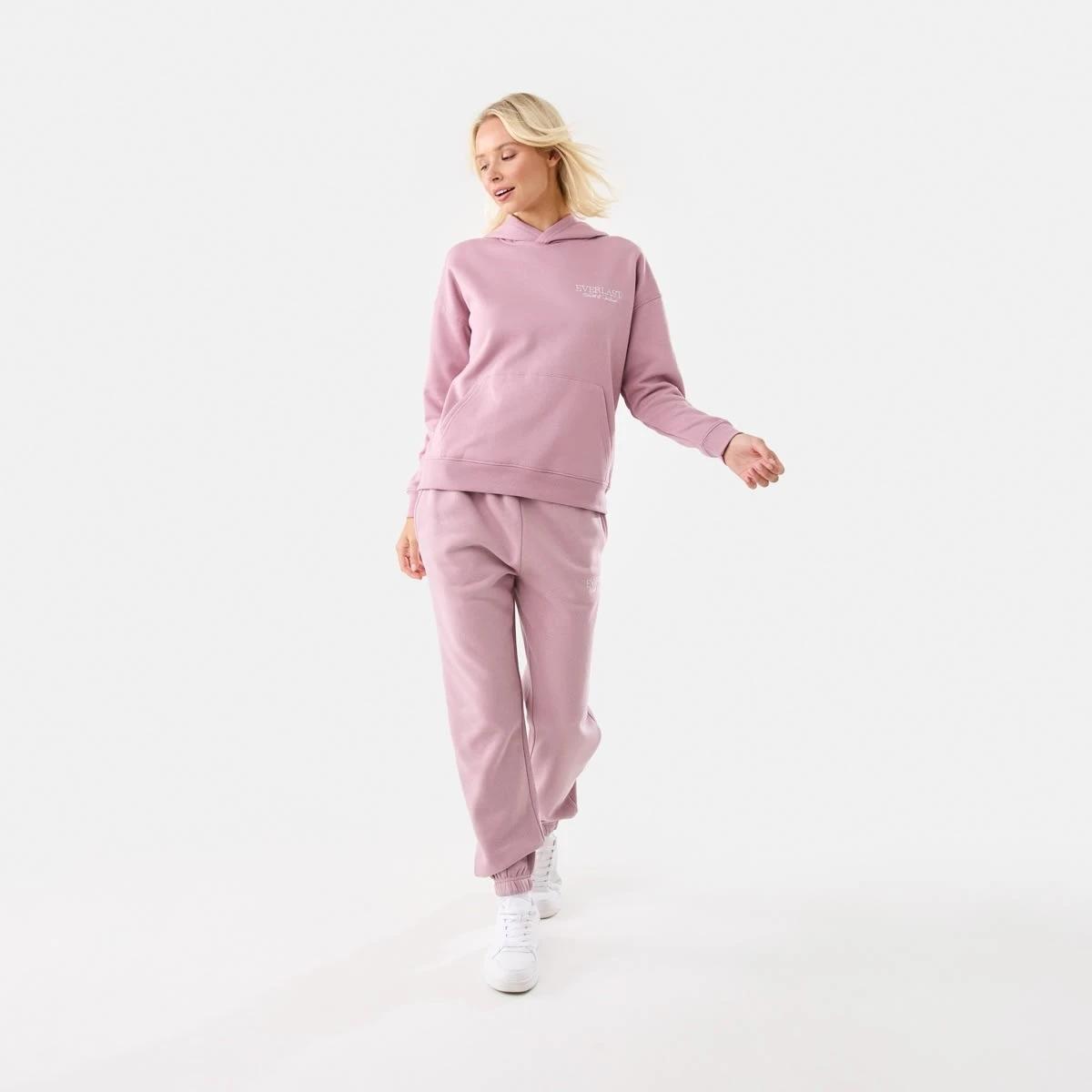 2 Everlast Womens Street Oversized Hoodie Dusty Pink, 2 of 10