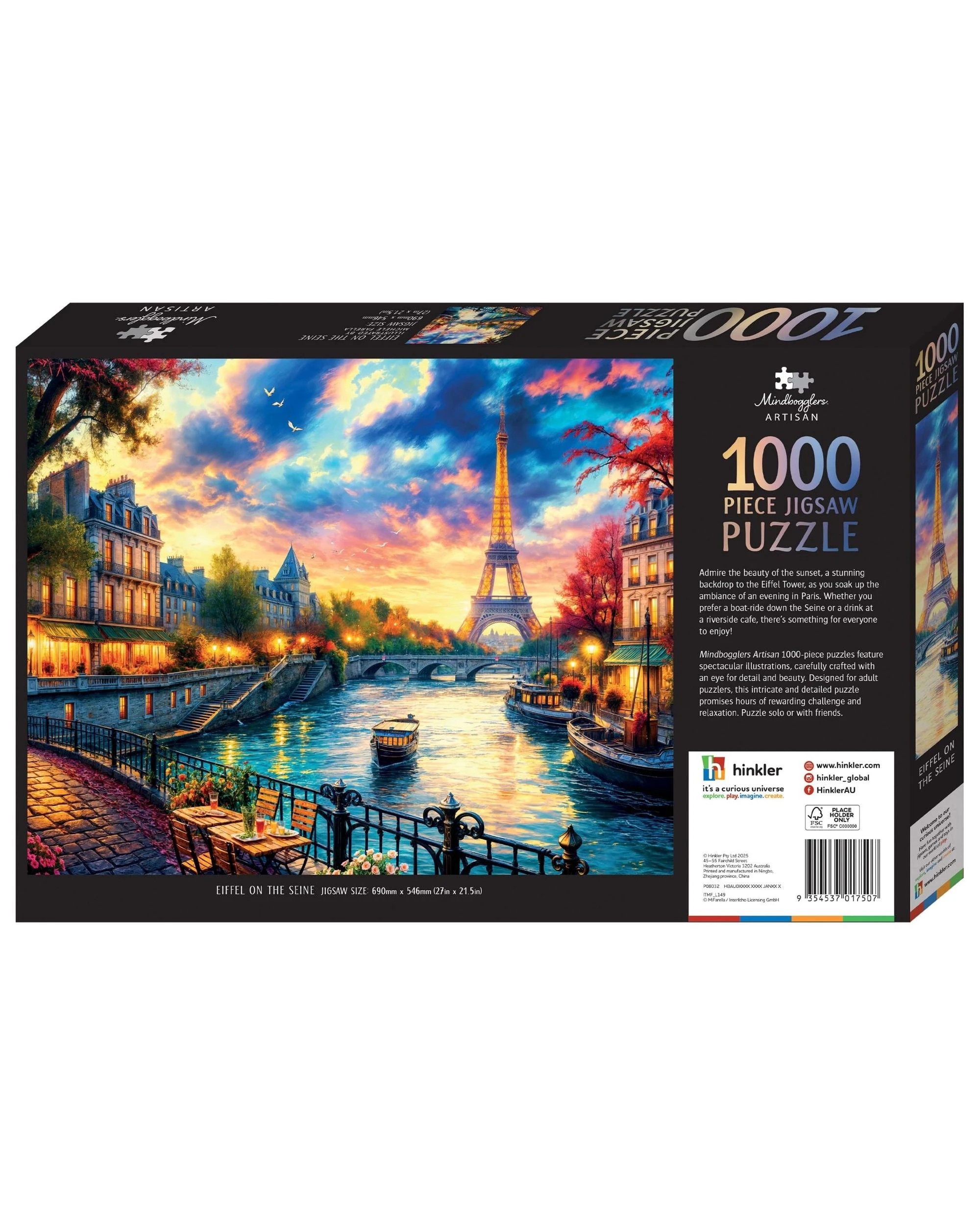 3 Hinkler Mindbogglers Artisan Eiffel on the Seine 1000 Piece Puzzle, 3 of 3