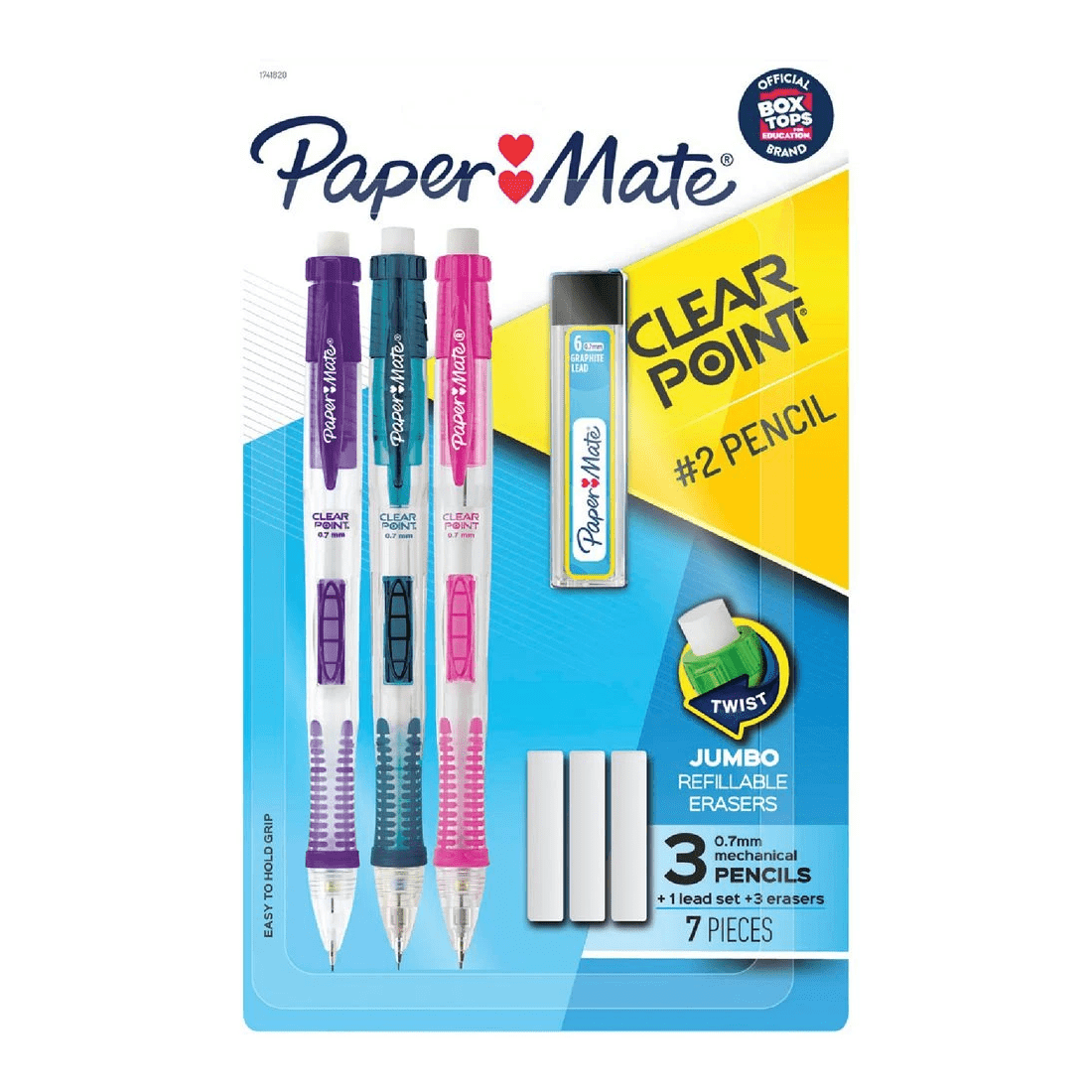 1 Paper Mate Clearpoint Mechanical Pencil 0.7mm Assorted 3 Pack, 1 of 2