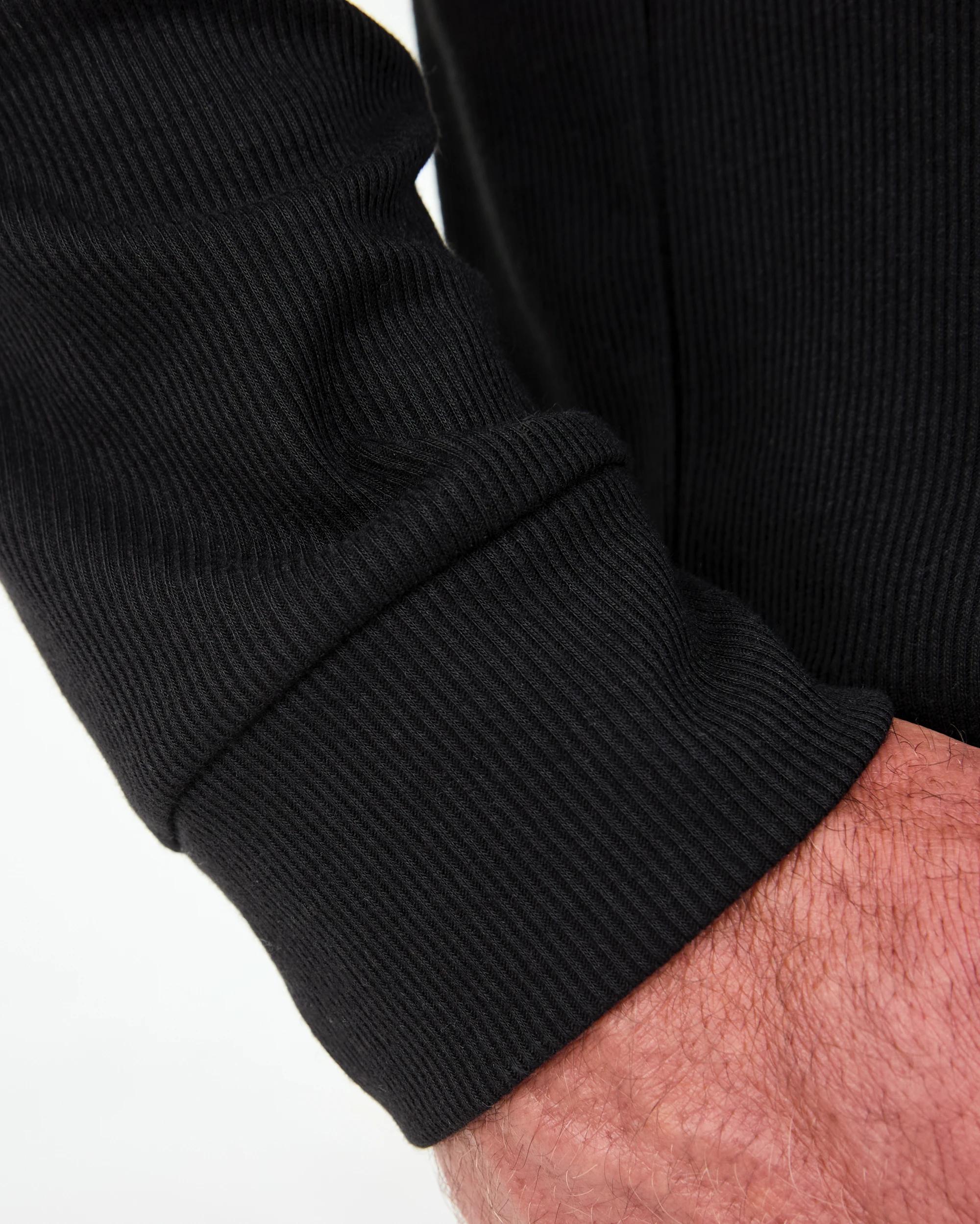 6 Long Sleeve Rib Top Black, 6 of 7