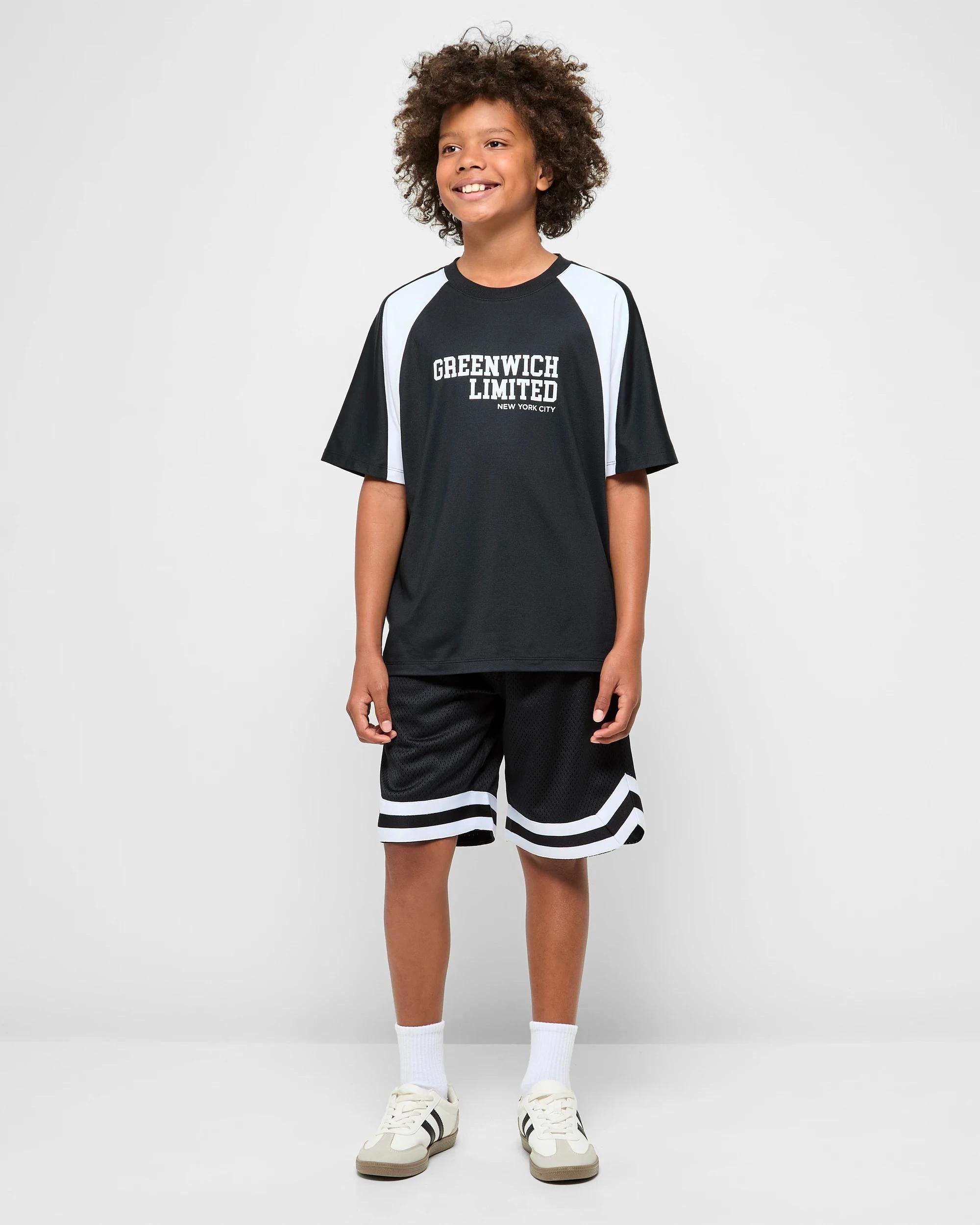2 Target Basketball Court Sport T-shirt BLACK, 2 of 5