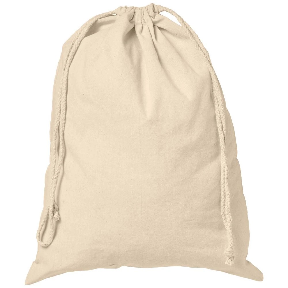 1 J.Burrows Calico Drawstring Bag 30 x 40cm Natural 10 Pack, 1 of 2