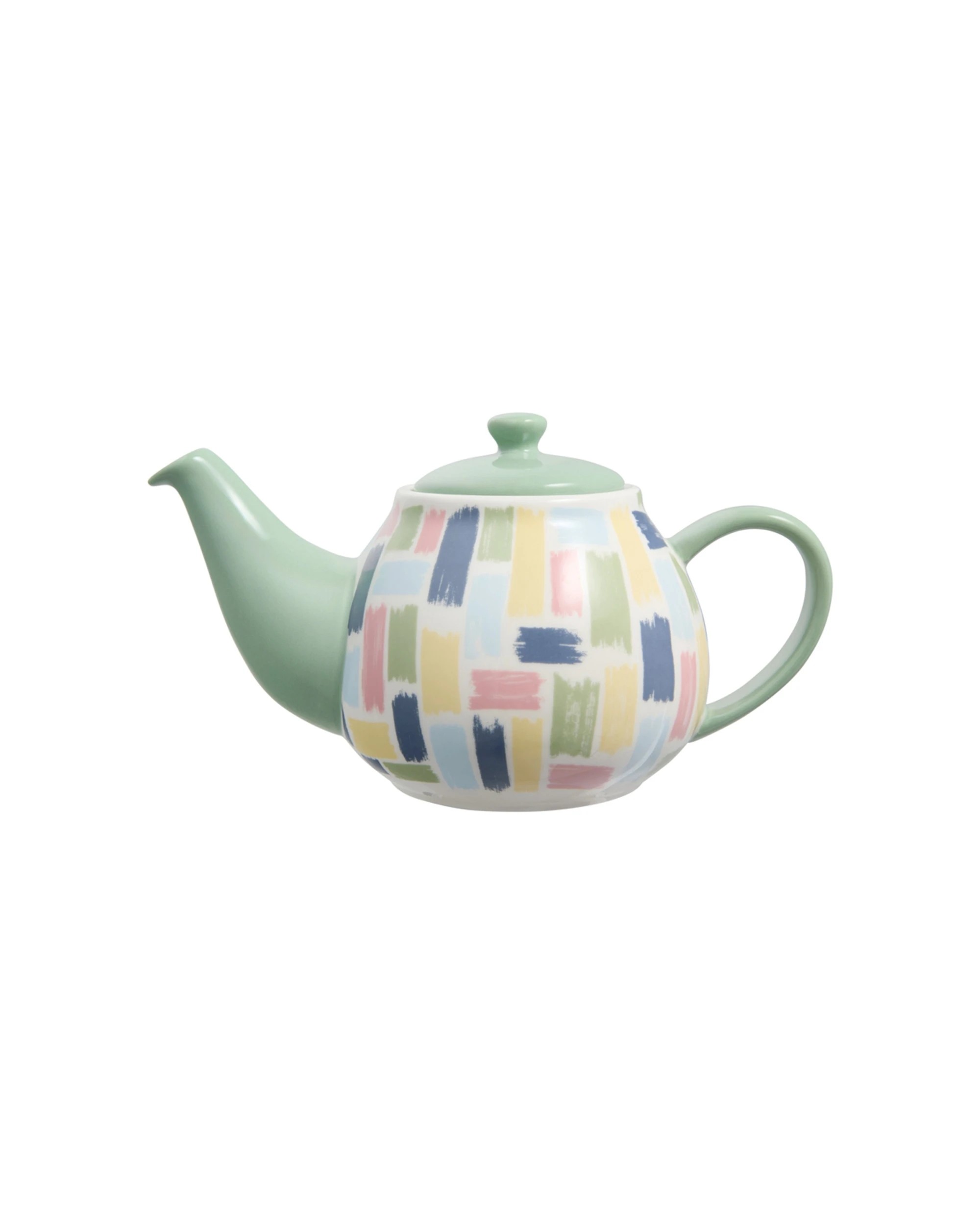 1 Maxwell & Williams Olde English Quality Porcelain Teapot 650ml Brush Stroke - Multi, 1 of 4
