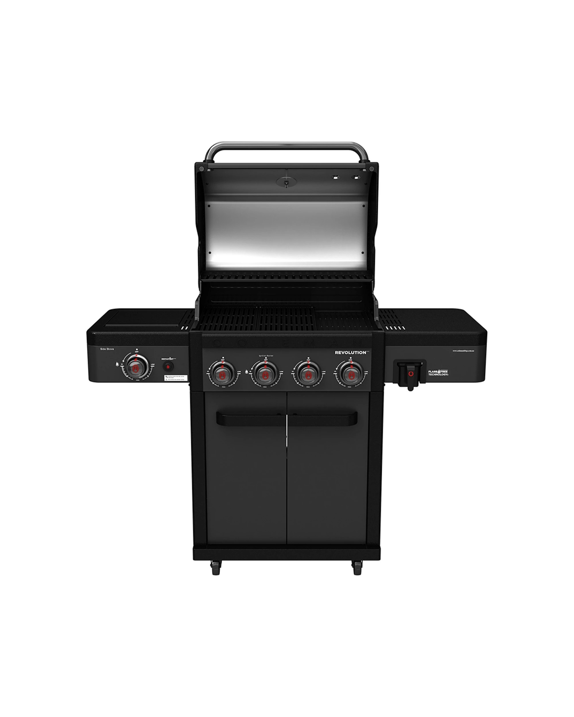 6 Coleman Revolution 4 Burner BBQ With Side Burner Instastart Ignition ULPG Gas - Black, 6 of 9