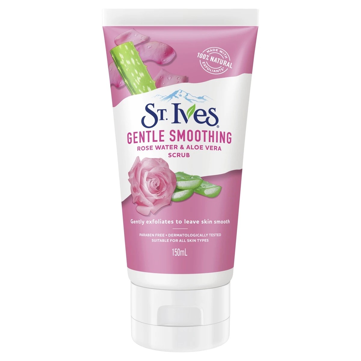 1 St. Ives Gentle Smoothing Face Scrub 150ml - Rose Water and Aloe Vera - White, 1 of 6