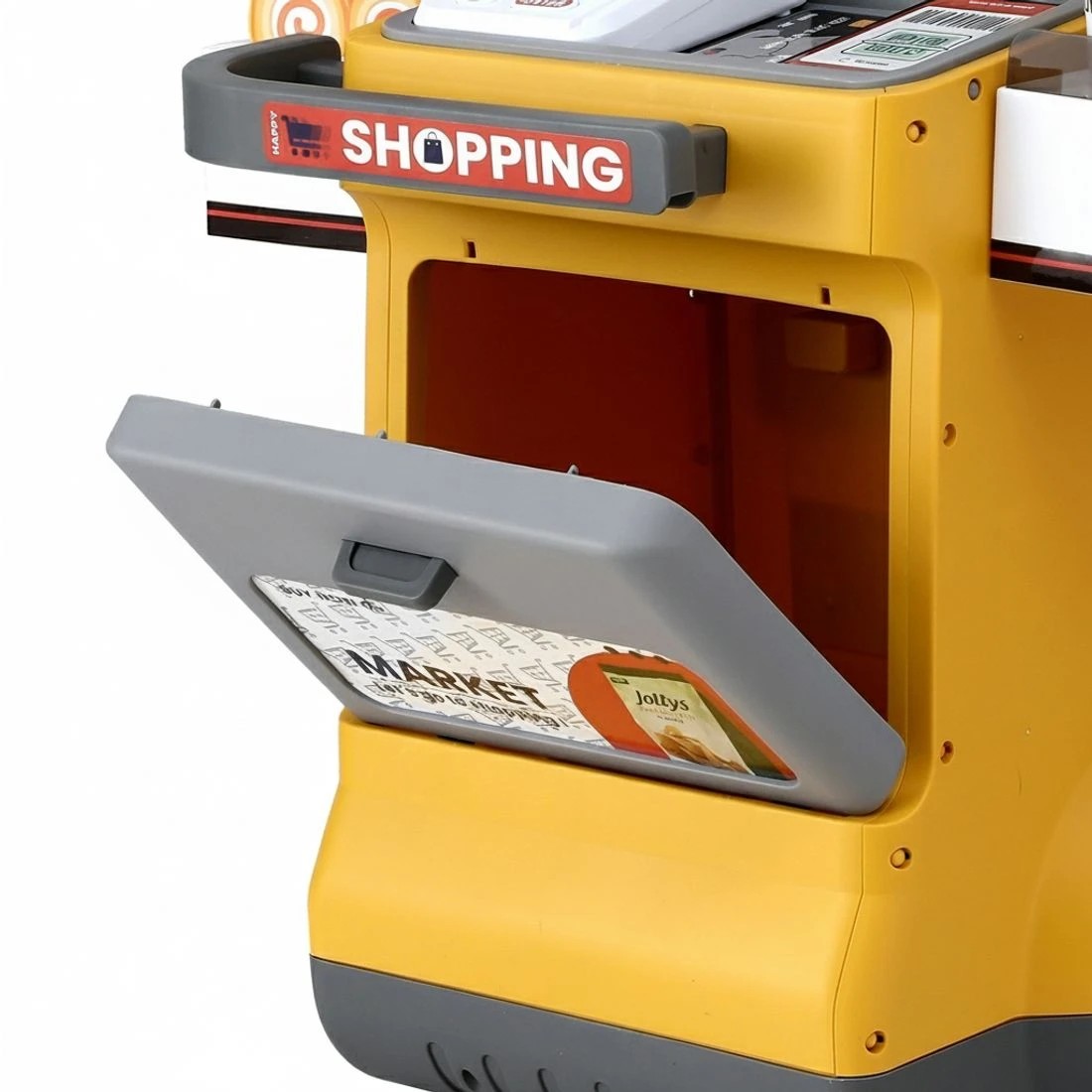 7 Keezi Kids Pretend Playset Supermarket Shopping Role Play Toy Cash Food 48PCS - Multi, 7 of 7