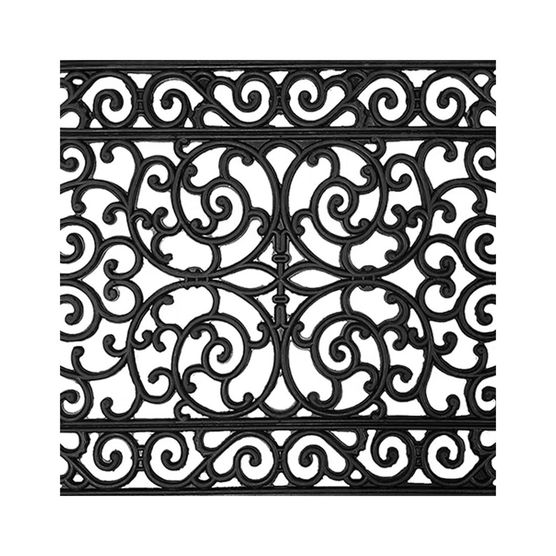 2 Solemate Rubber Filigree 60x120cm Stylish/durable Outdoor Front Doormat
 - Black, 2 of 3