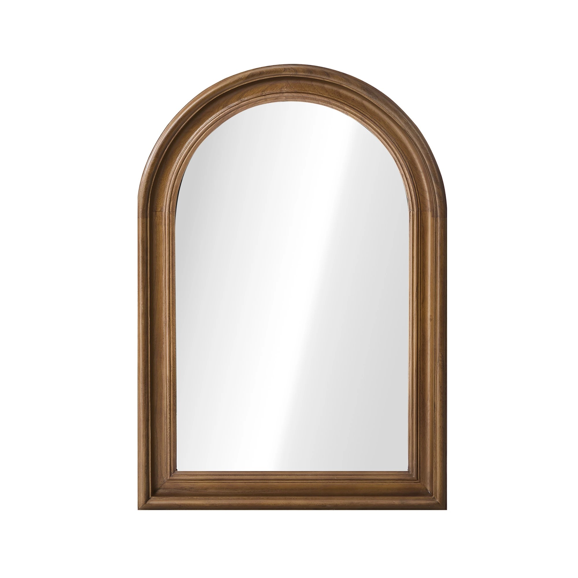 6 Oikiture Arched Wall Mirror 85x60cm - Brown, 6 of 9