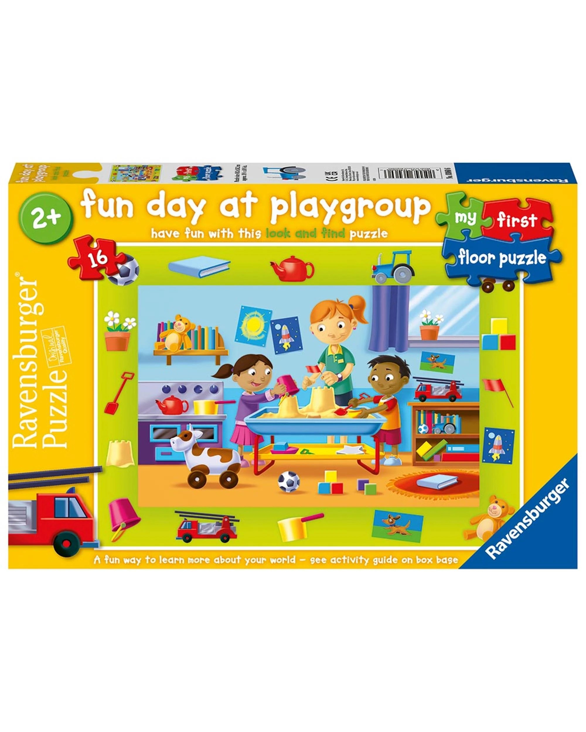 1 Ravensburger My First Floor Puzzle Fun Day at Playgroup 16 Piece Jigsaw Puzzle, 1 of 1