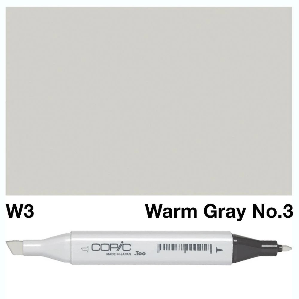 3 Copic Classic Original Dual Nib Marker W3 Warm Gray No.3, 3 of 3